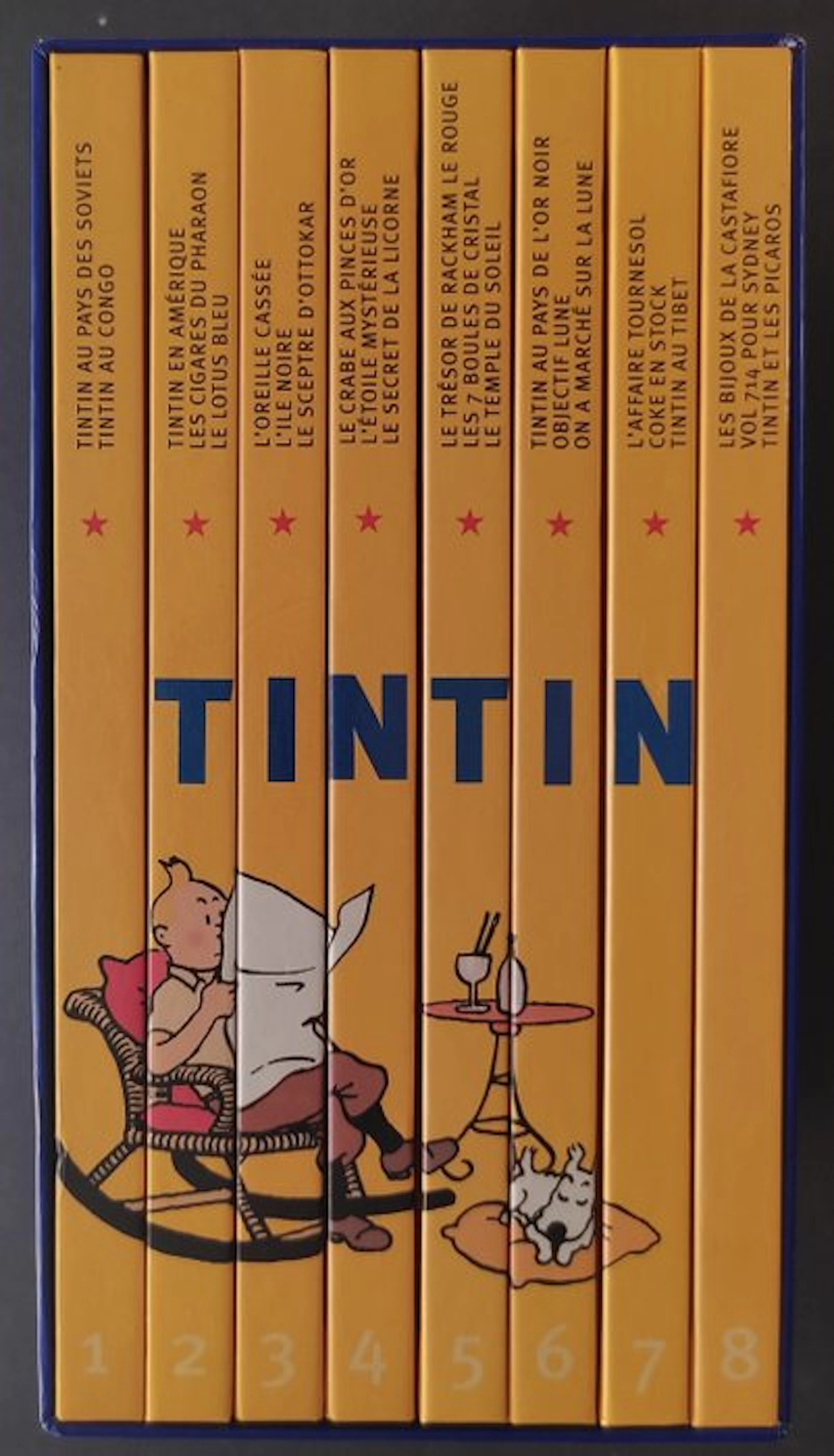 Tintin - Les Aventures de Tintin 1929-1999 Coffret volumes 1-8 - 8 Album