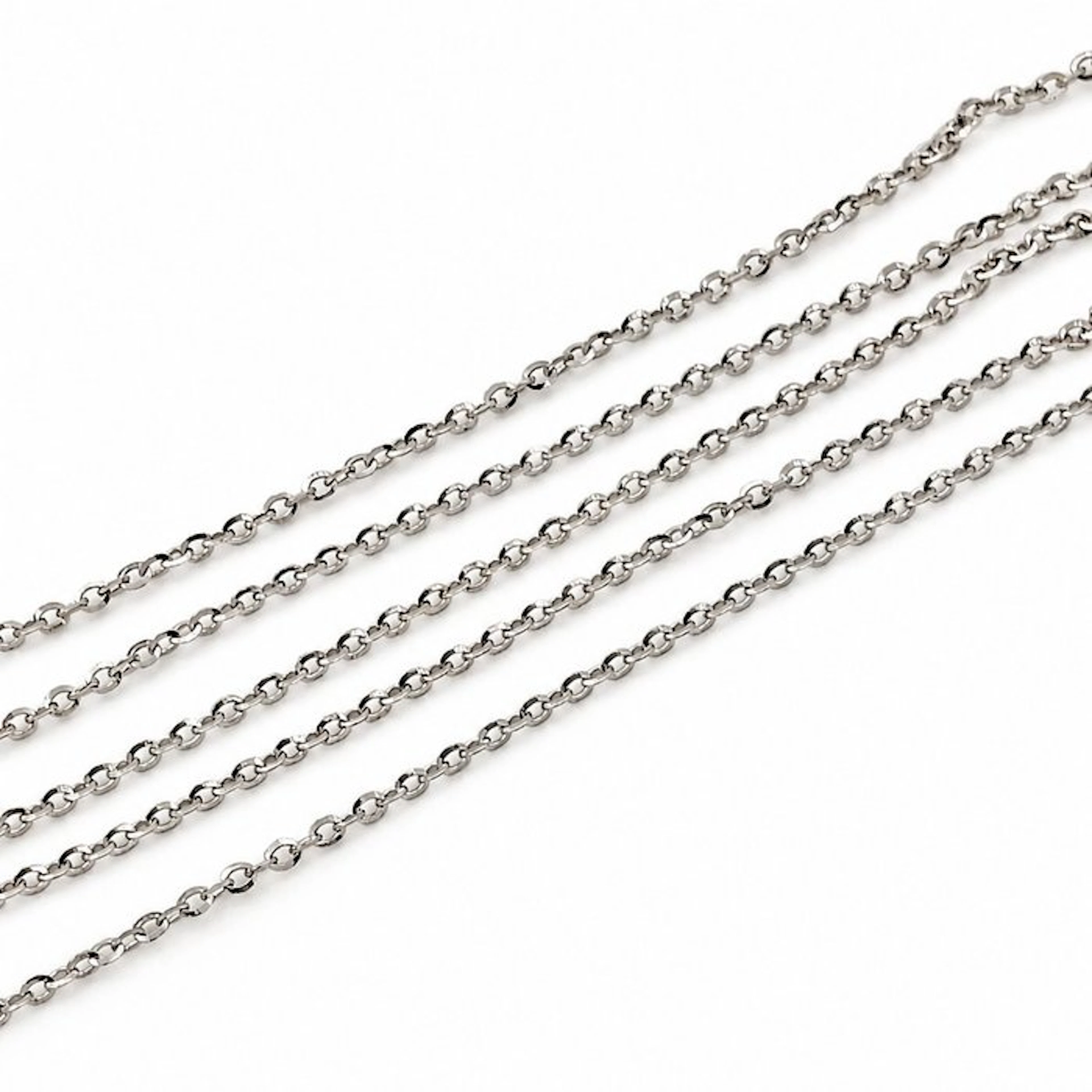 No reserve price - Necklace - 18 kt. White gold - Made in Italy - Handmade