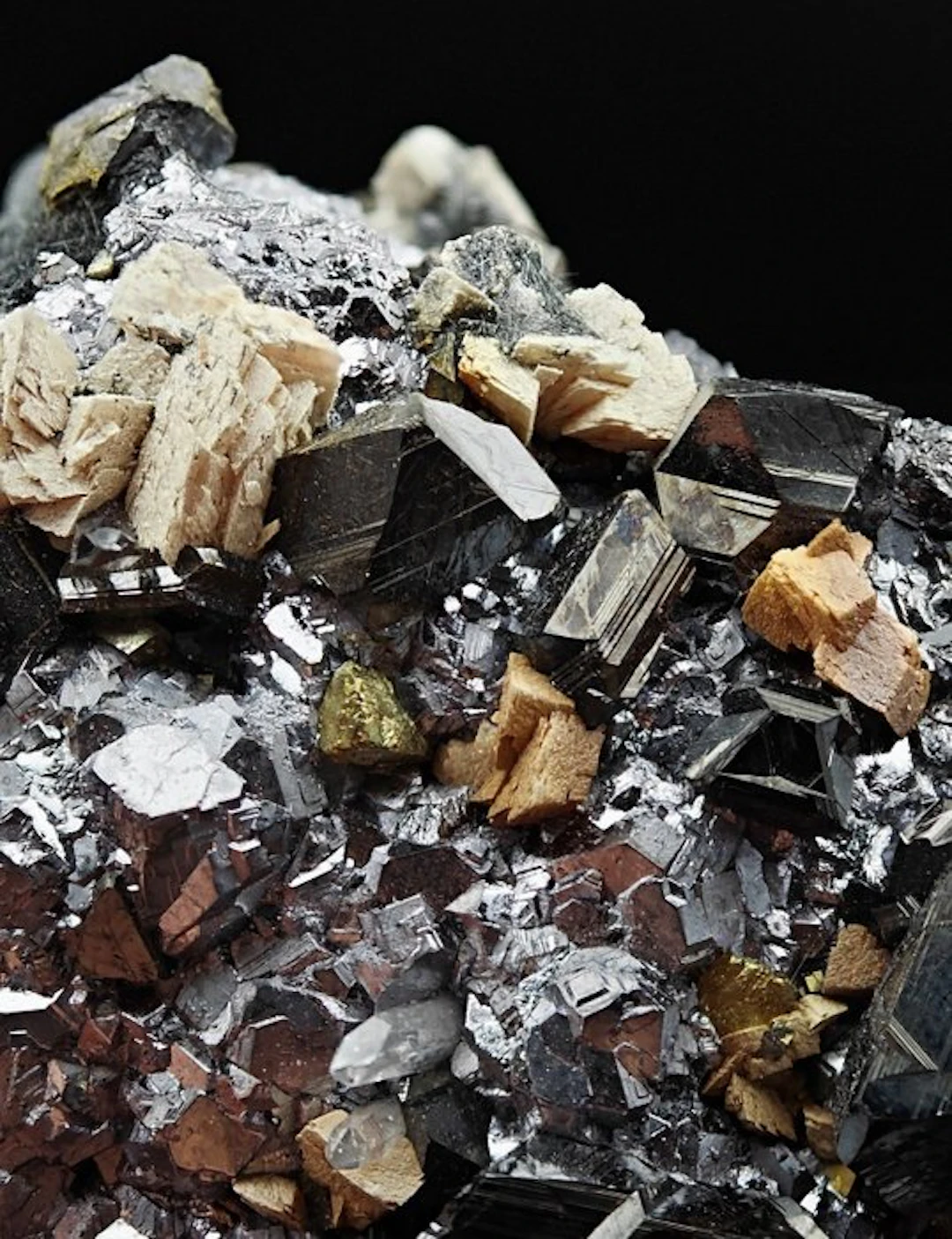 Plumose plumosite with black sphalerite
