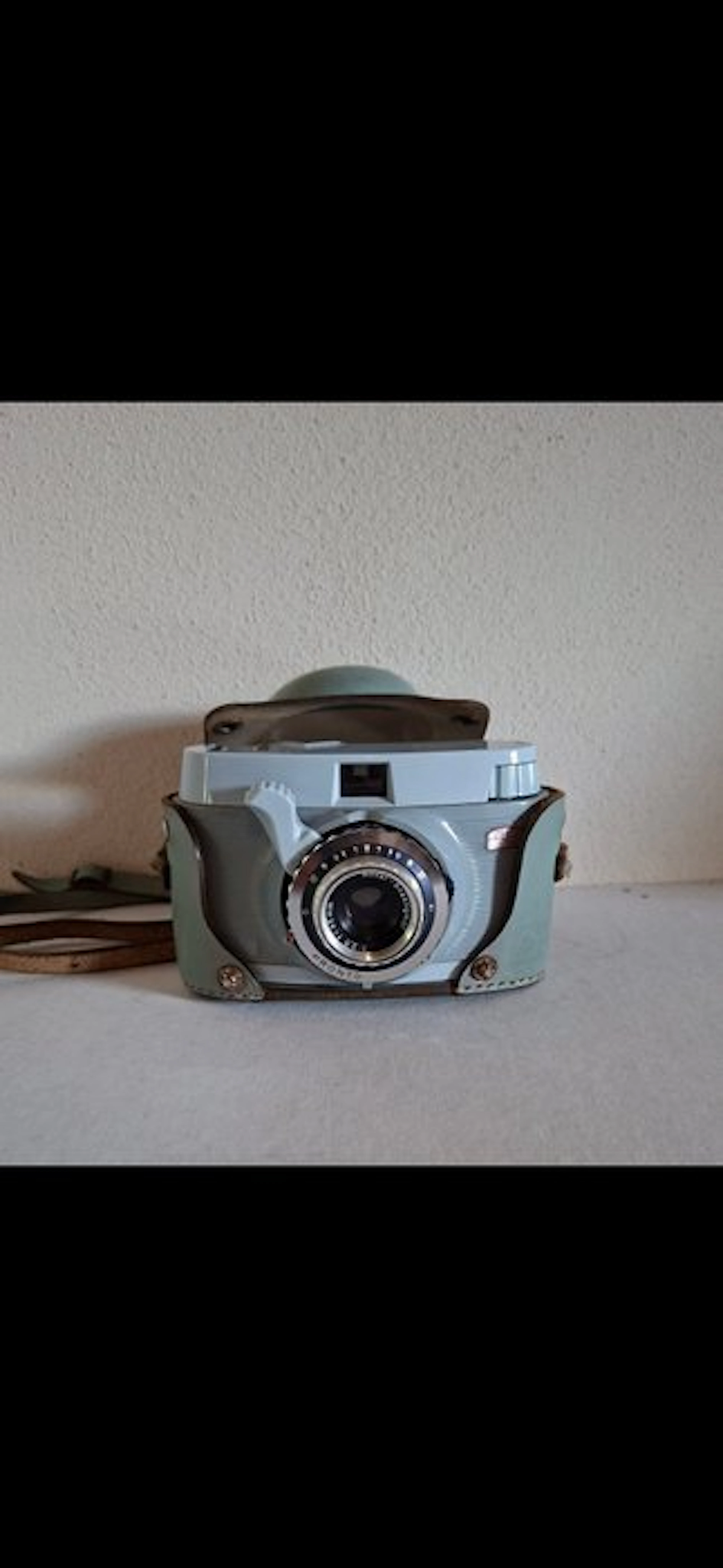 Zeiss Ikon Ikonette lichtblauw + paraattas Instant camera