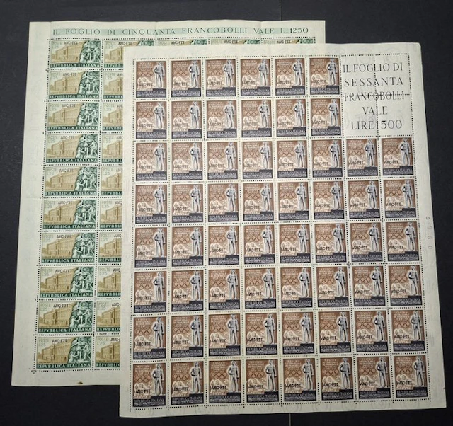 Italy 1952 - Trieste - Zone A - Sassone cat 141-142-S26-S27