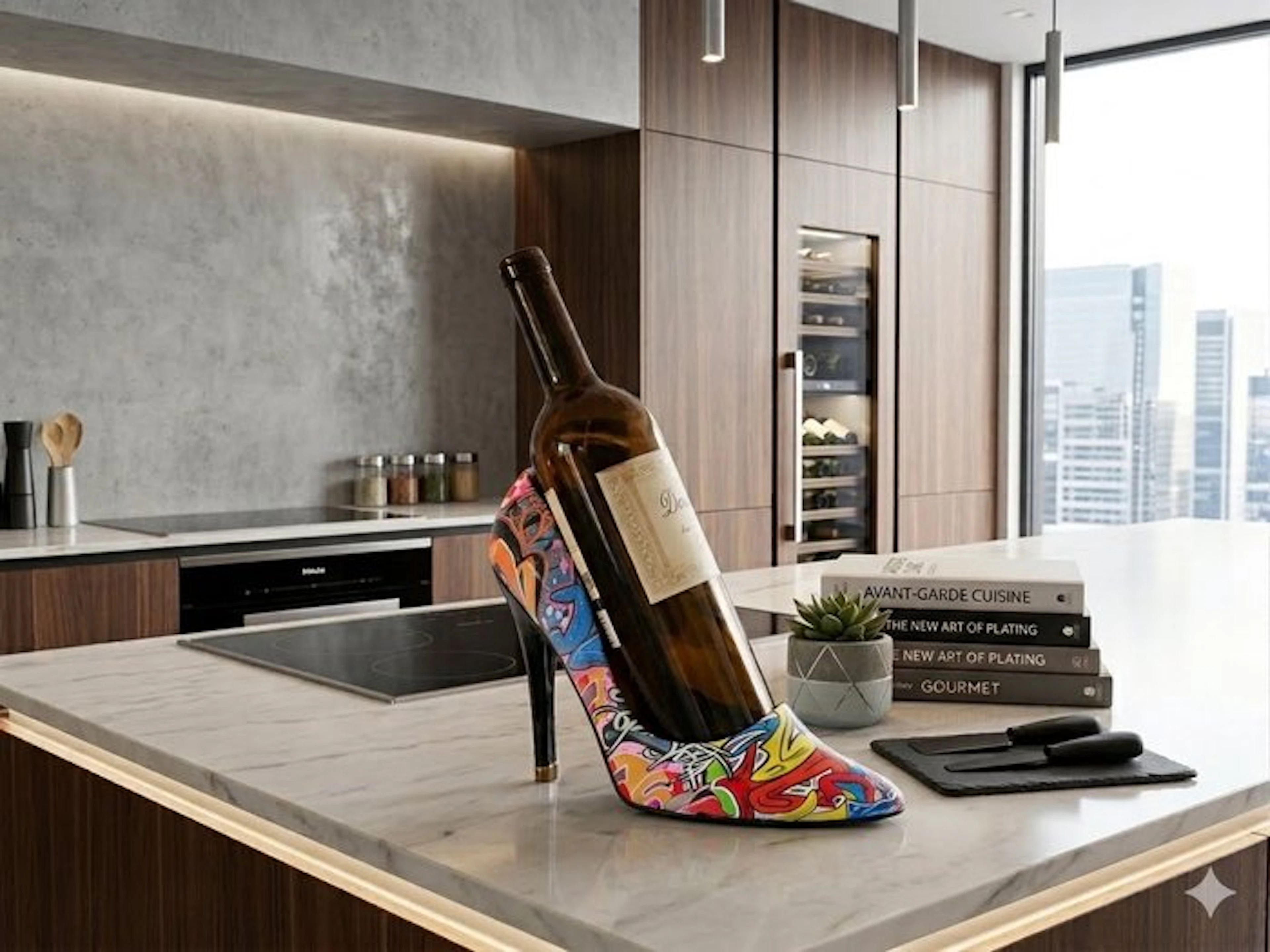 Unieke Wijnfleshouder - High Heel / Naaldhak - Wine rack...