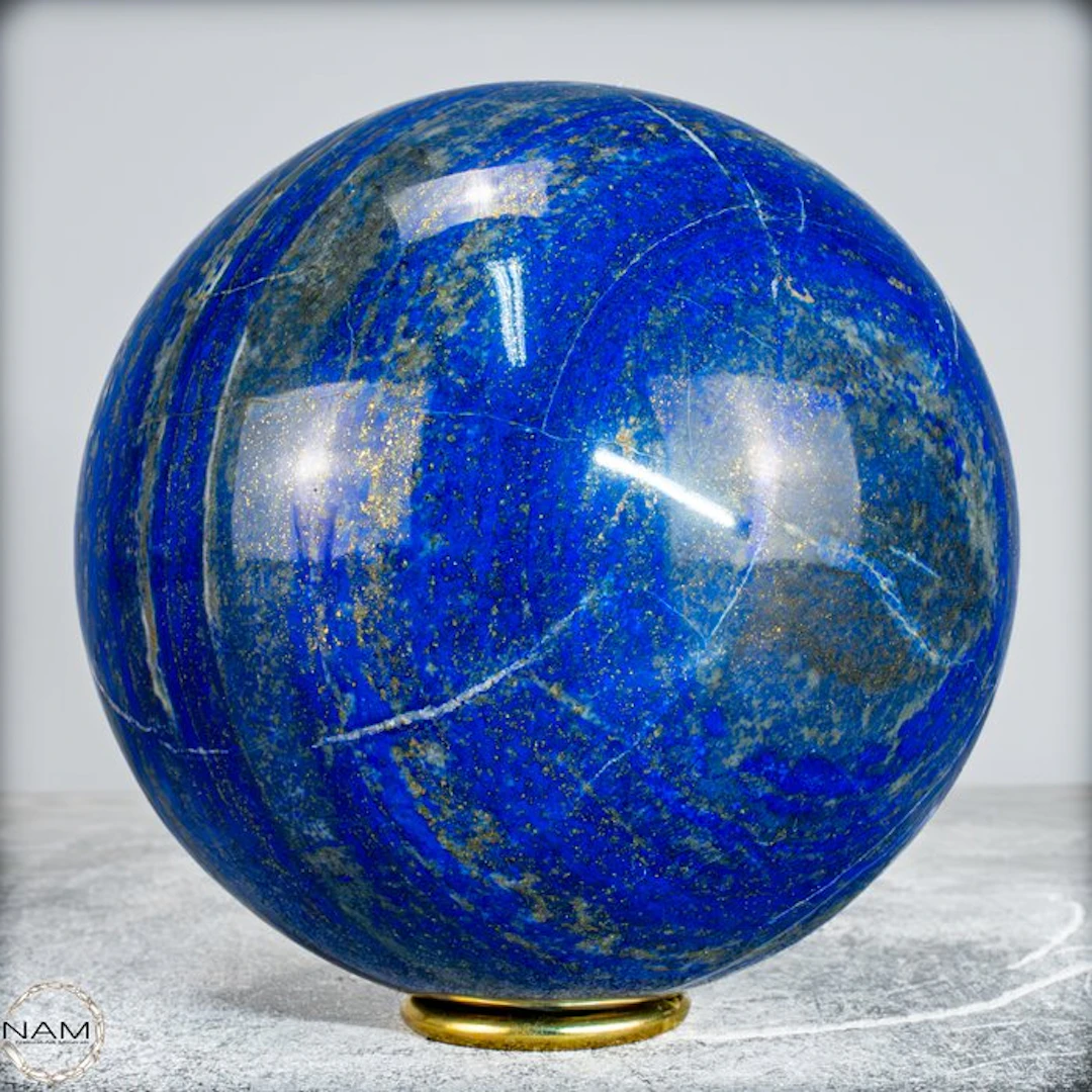 First Quality Natural Royal Blue Lapis Lazuli Sphere- 3857.66 g