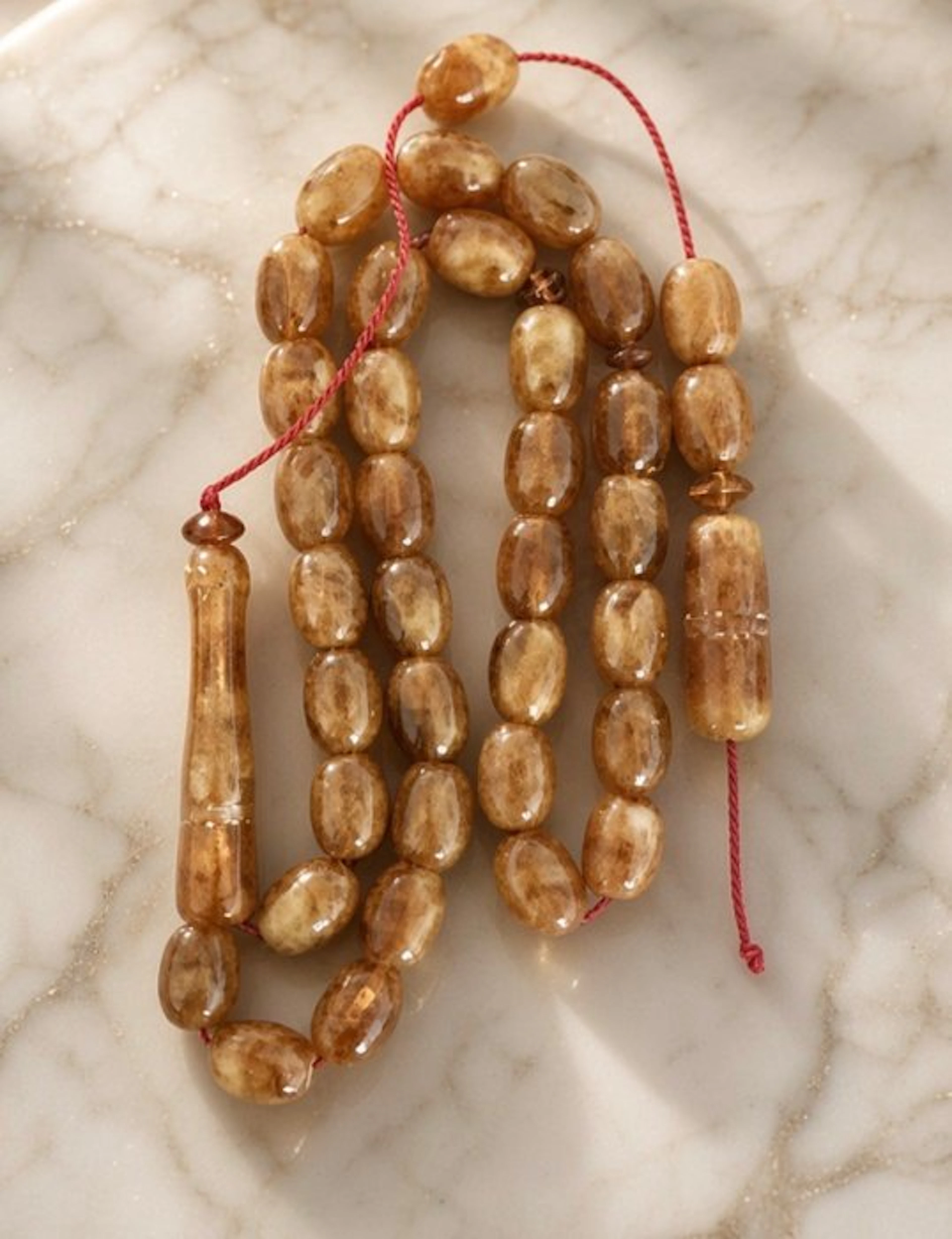 Amber - Amber - Rosary -Natural Baltic Amber-12*9mm-25g...