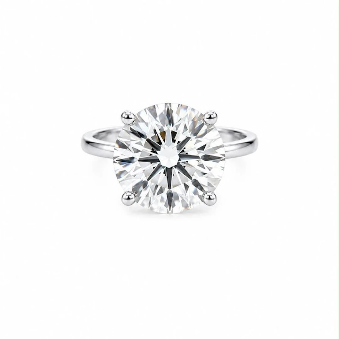 Ring - 14 kt. White gold - 8.02ct. tw. Diamond (Lab-grown)
