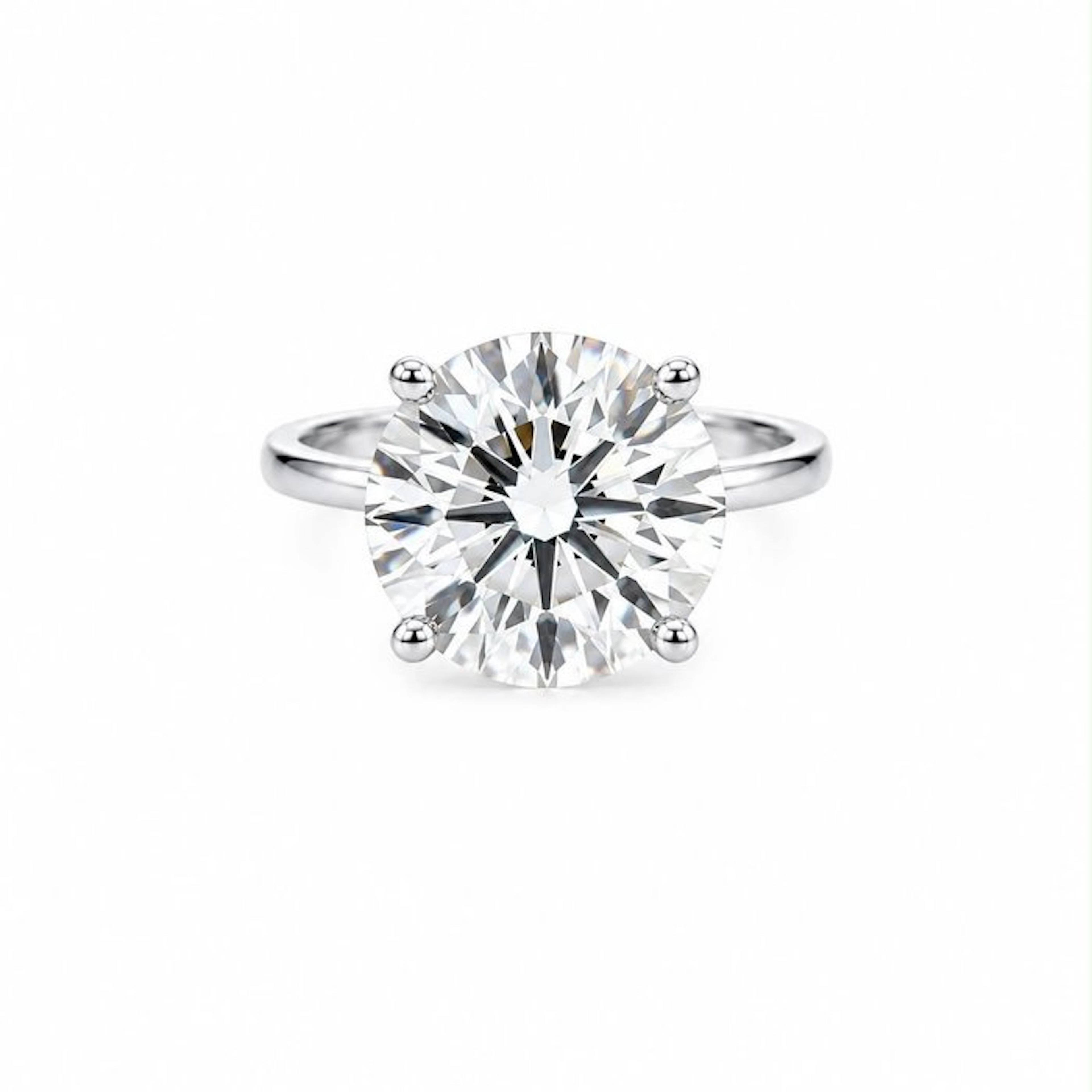 Ring - 14 kt. White gold - 8.02ct. tw. Diamond (Lab-grown)