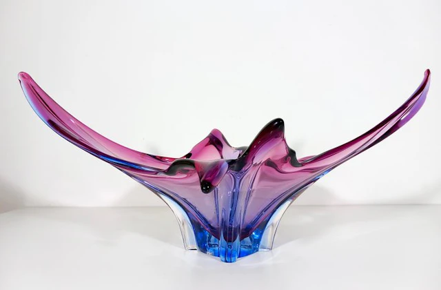 Vase - Glass - Centerpiece 51 cm 1970