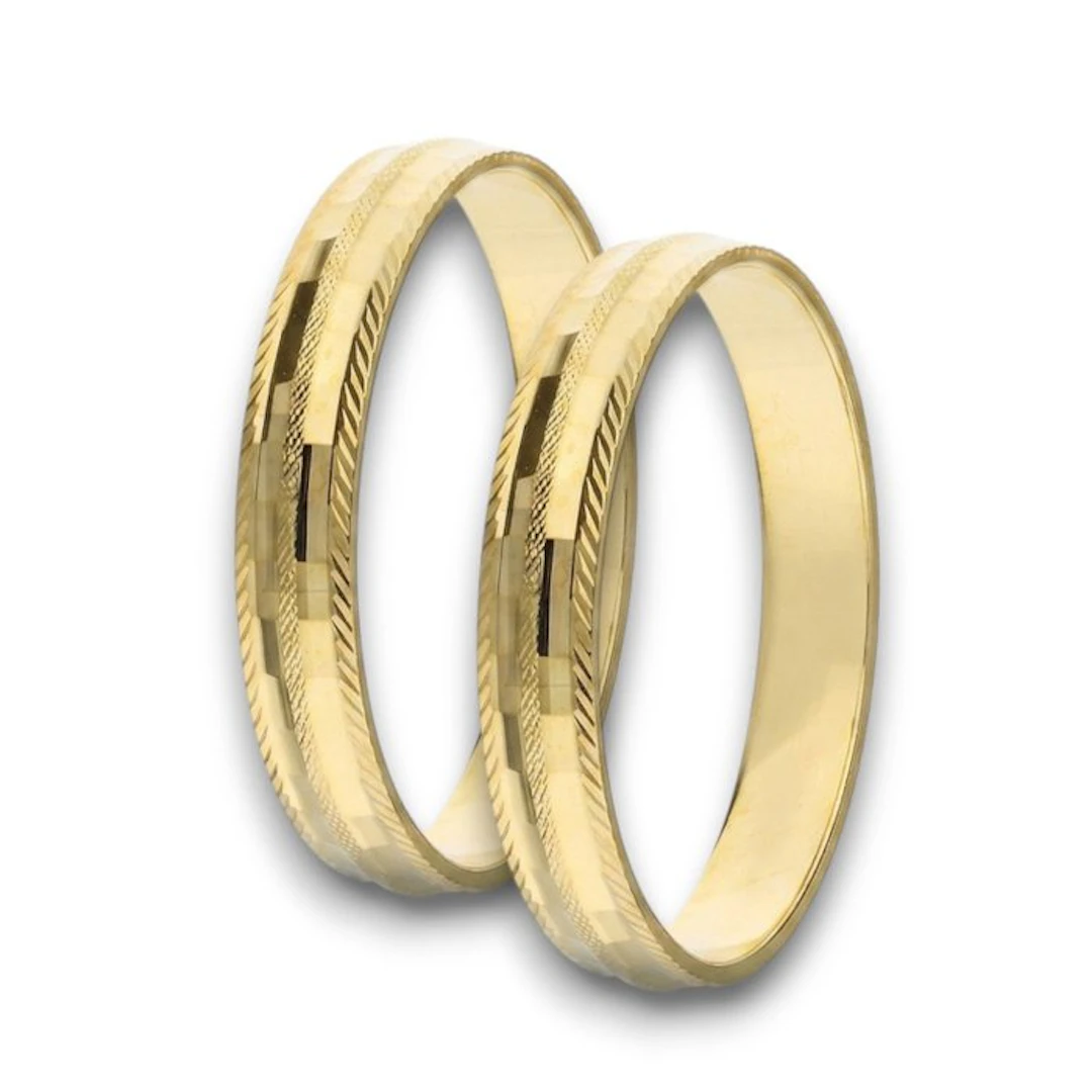 Wedding ring - 18 kt. Yellow gold - Pair of wedding bands 4.2 g
