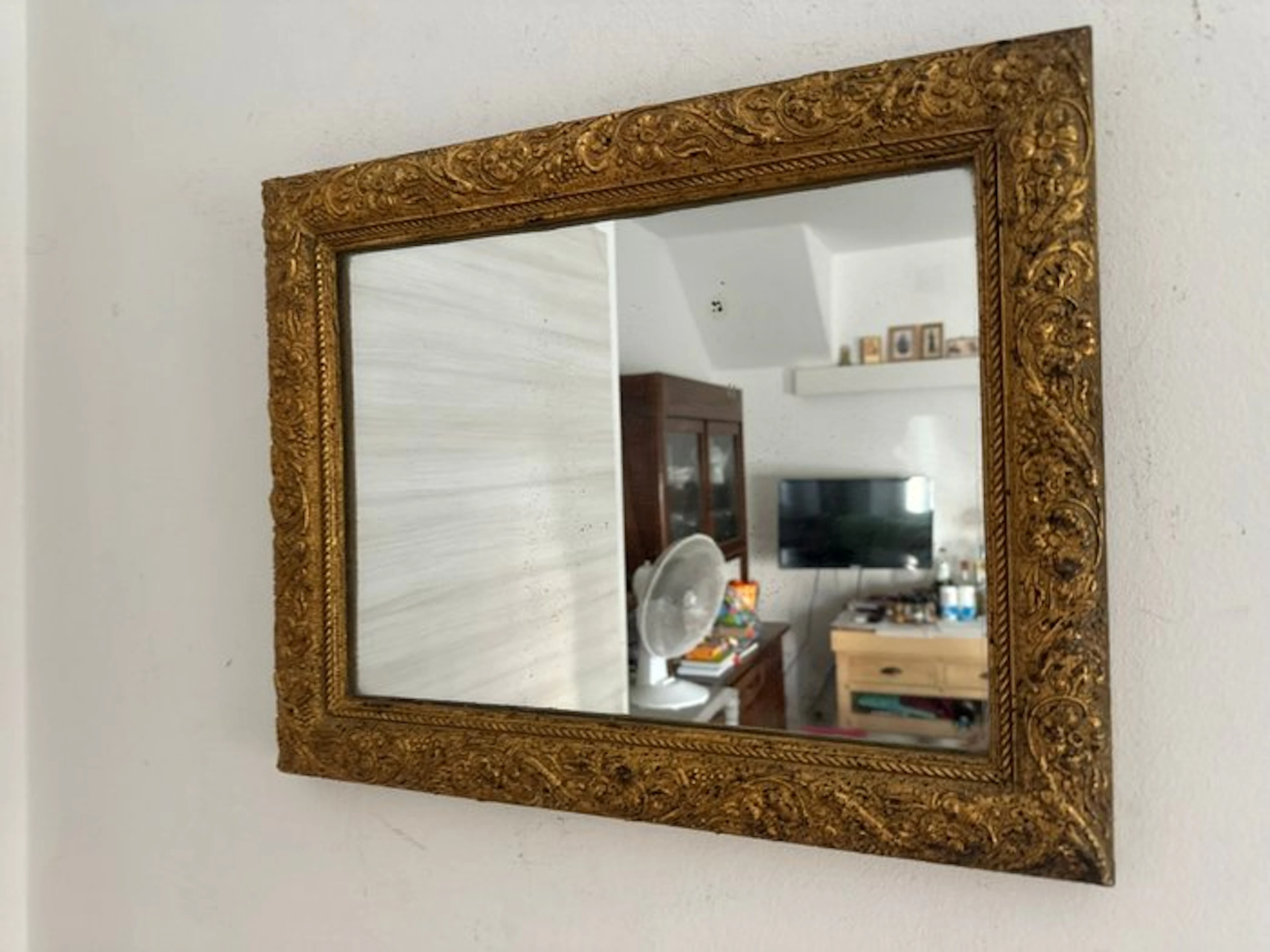 Frame - Wood, gold leaf frame - antique frame with gold leaf