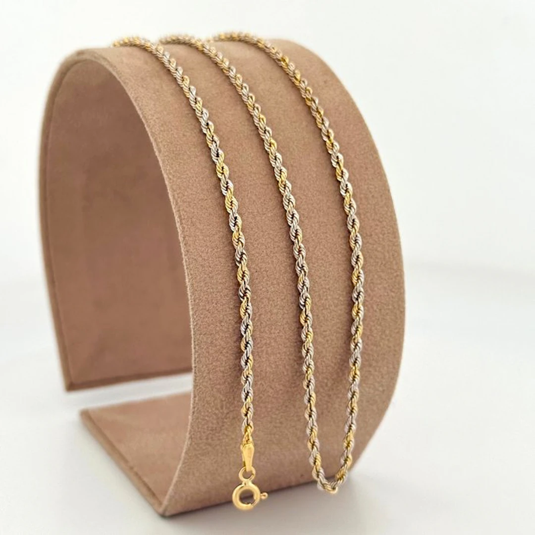 Necklace - 18 kt. Yellow gold, White gold - Family Gold - 45 cm