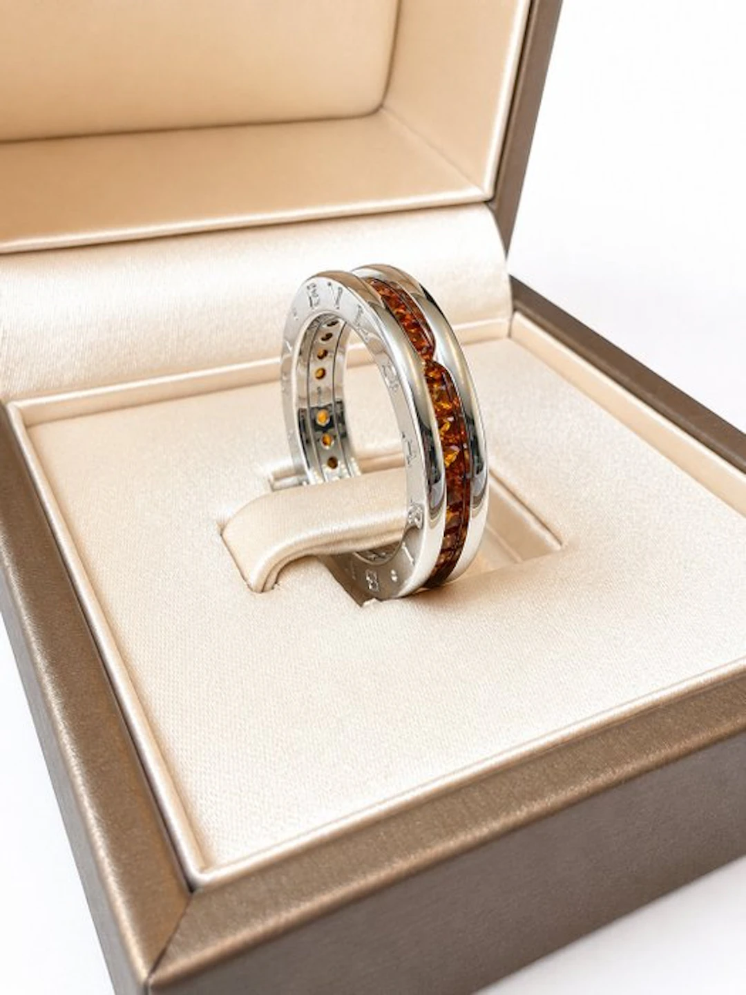 Bvlgari - Ring - B.zero 1 - 18 kt. White gold Citrine - Citrine