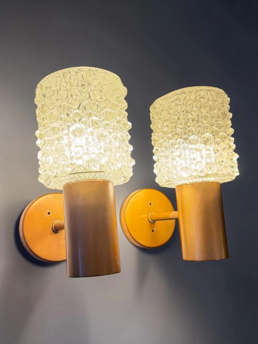 Raak Amsterdam - J.W. Bosman - Wall lamp (2) - 1960s Zonnewende - Glass