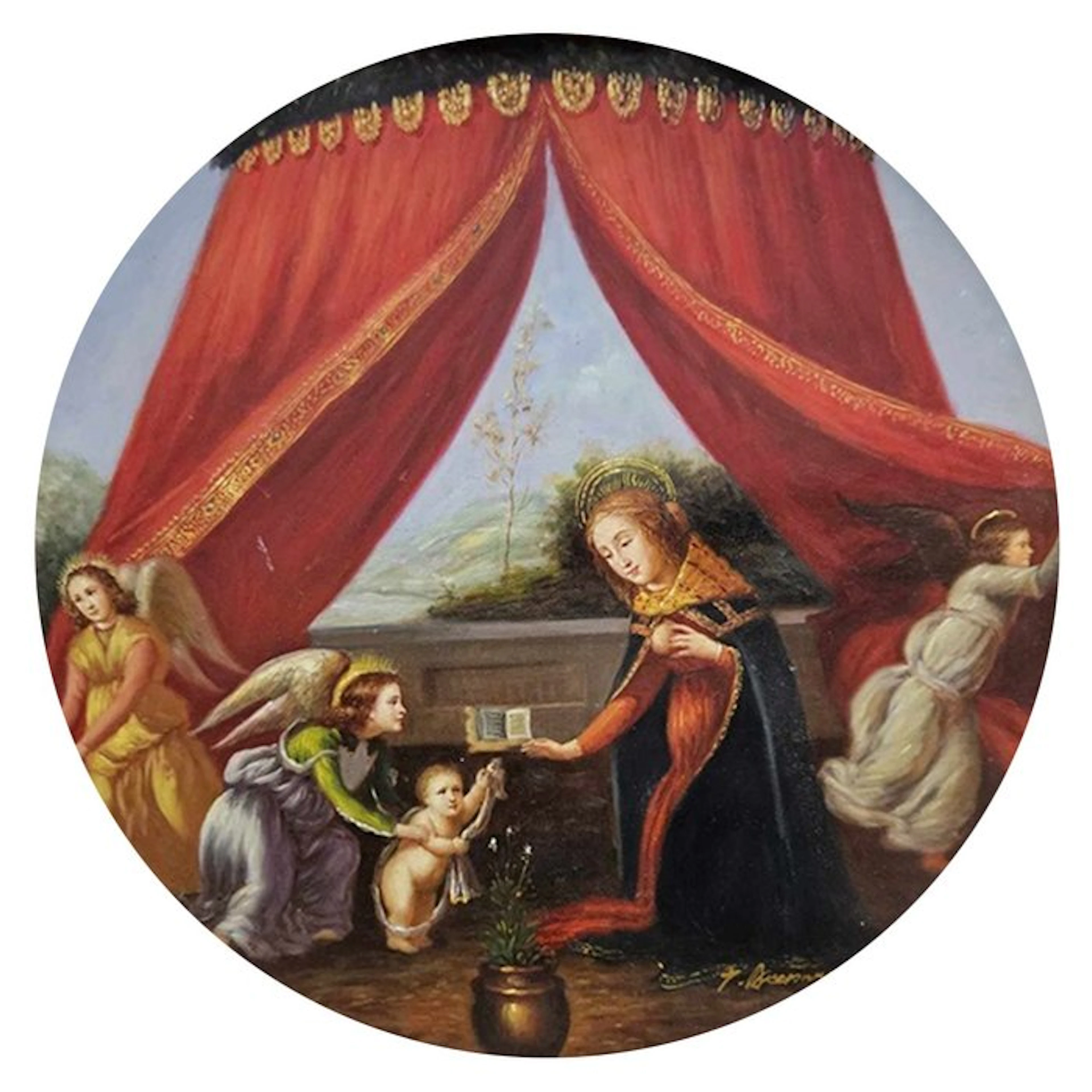 Scuola europea (XX), da Sandro Botticelli - Madonna del Padiglione