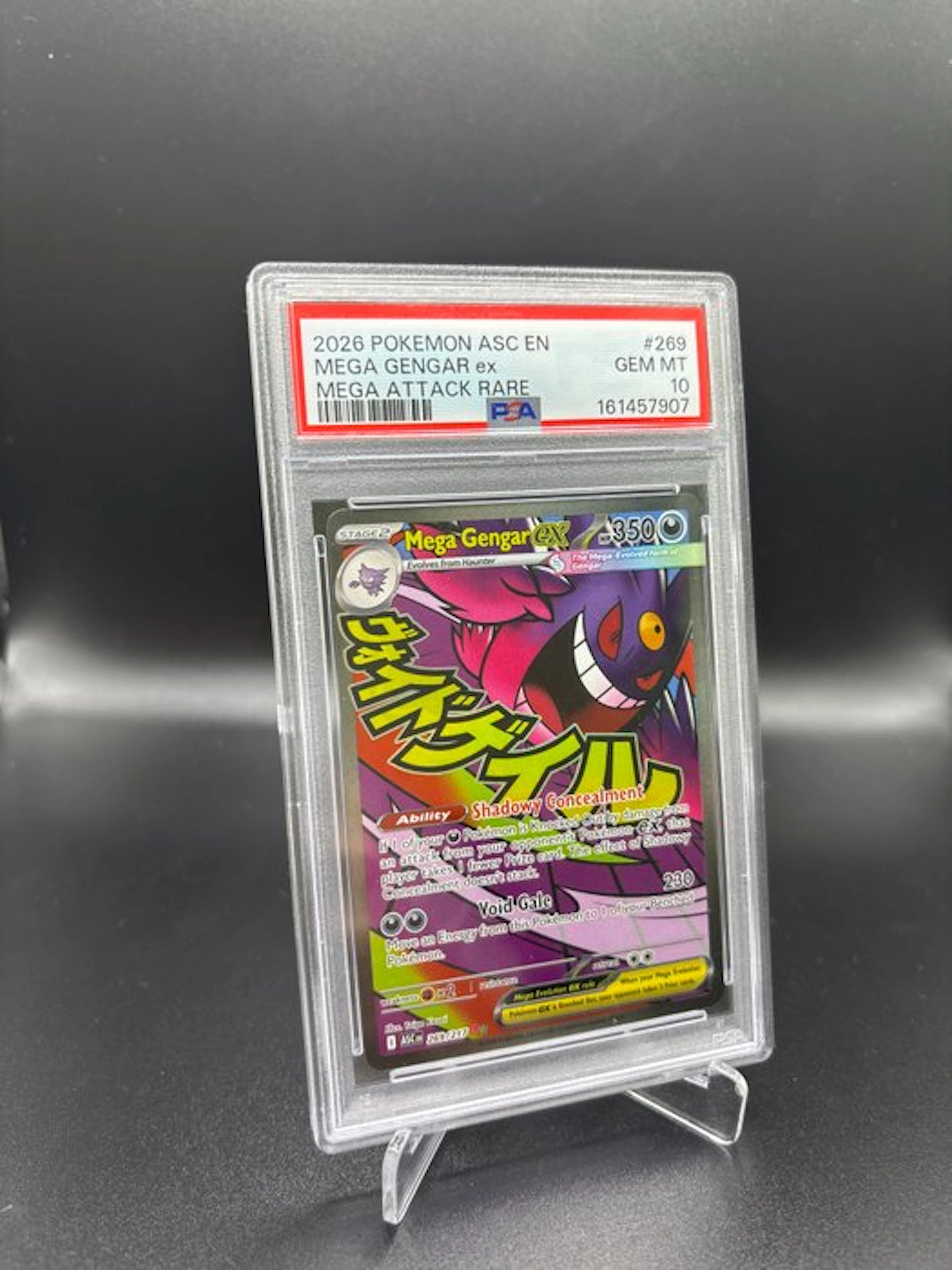 Pokémon - 1 Graded card - Mega Gengar ex 269 Ascended Heroes Full art - PSA 10