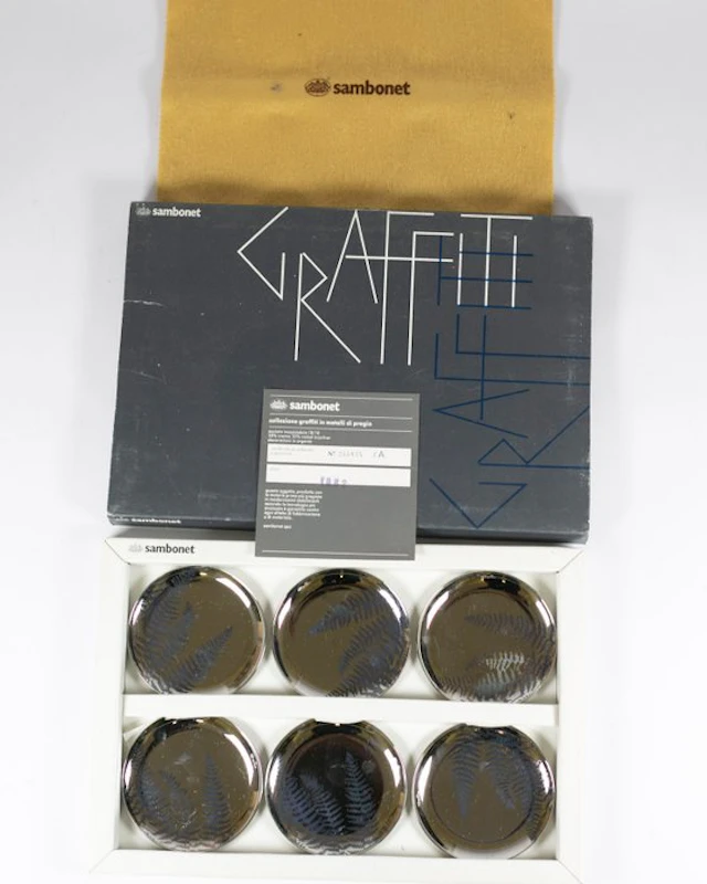 Sambonet - Coaster (6) - Coasters Ø 9 cm approx -...