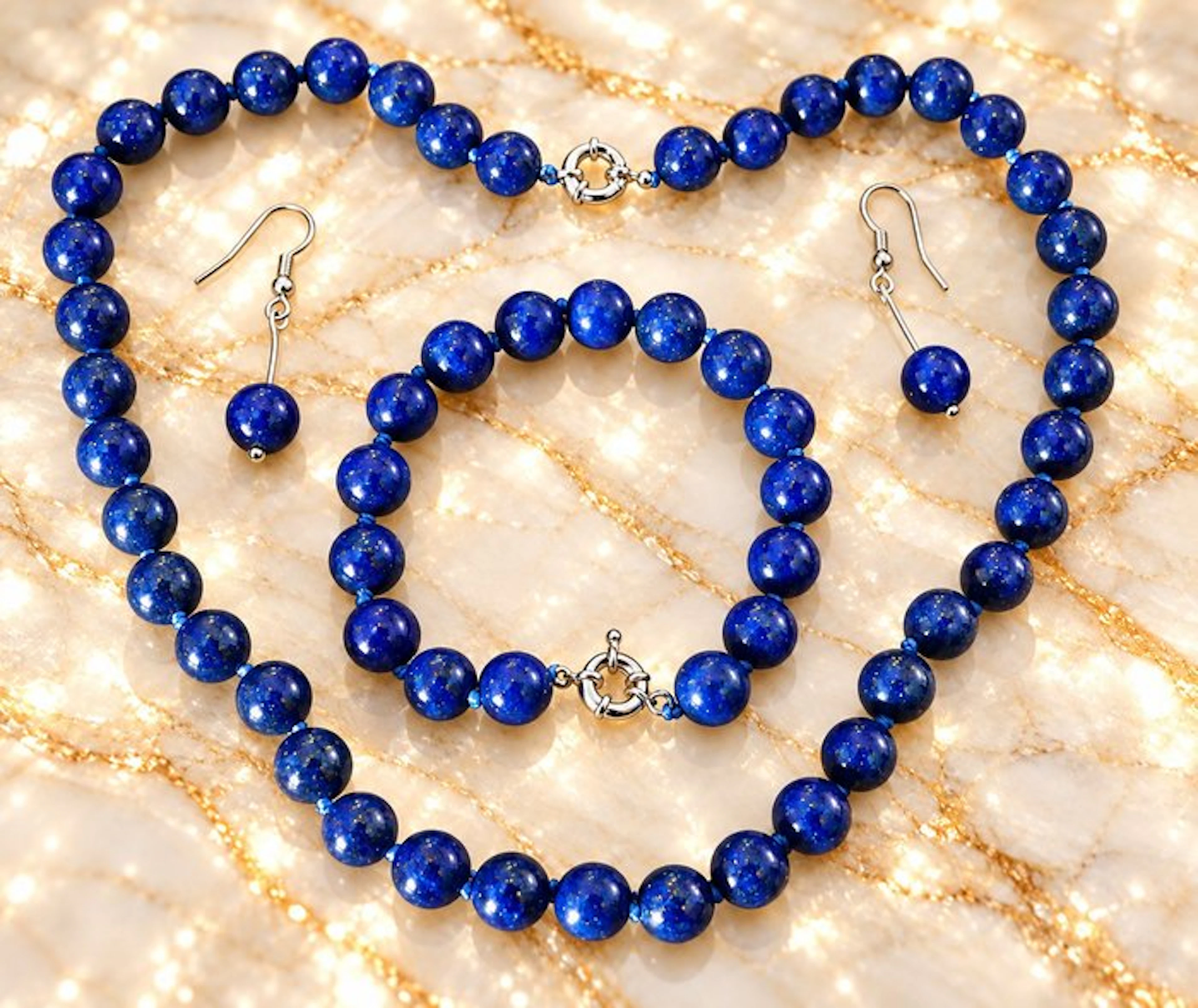 Natural lapis-lazuli jewelry set from Egypt - 466.5 cts...