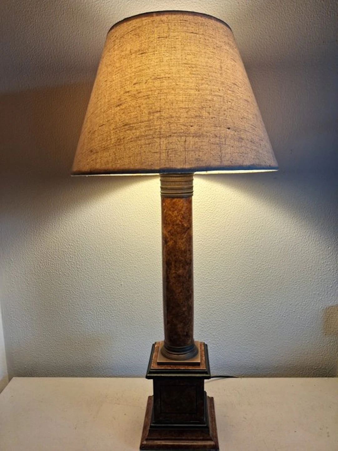 Table lamp - Cast brass - Empire-style lamp