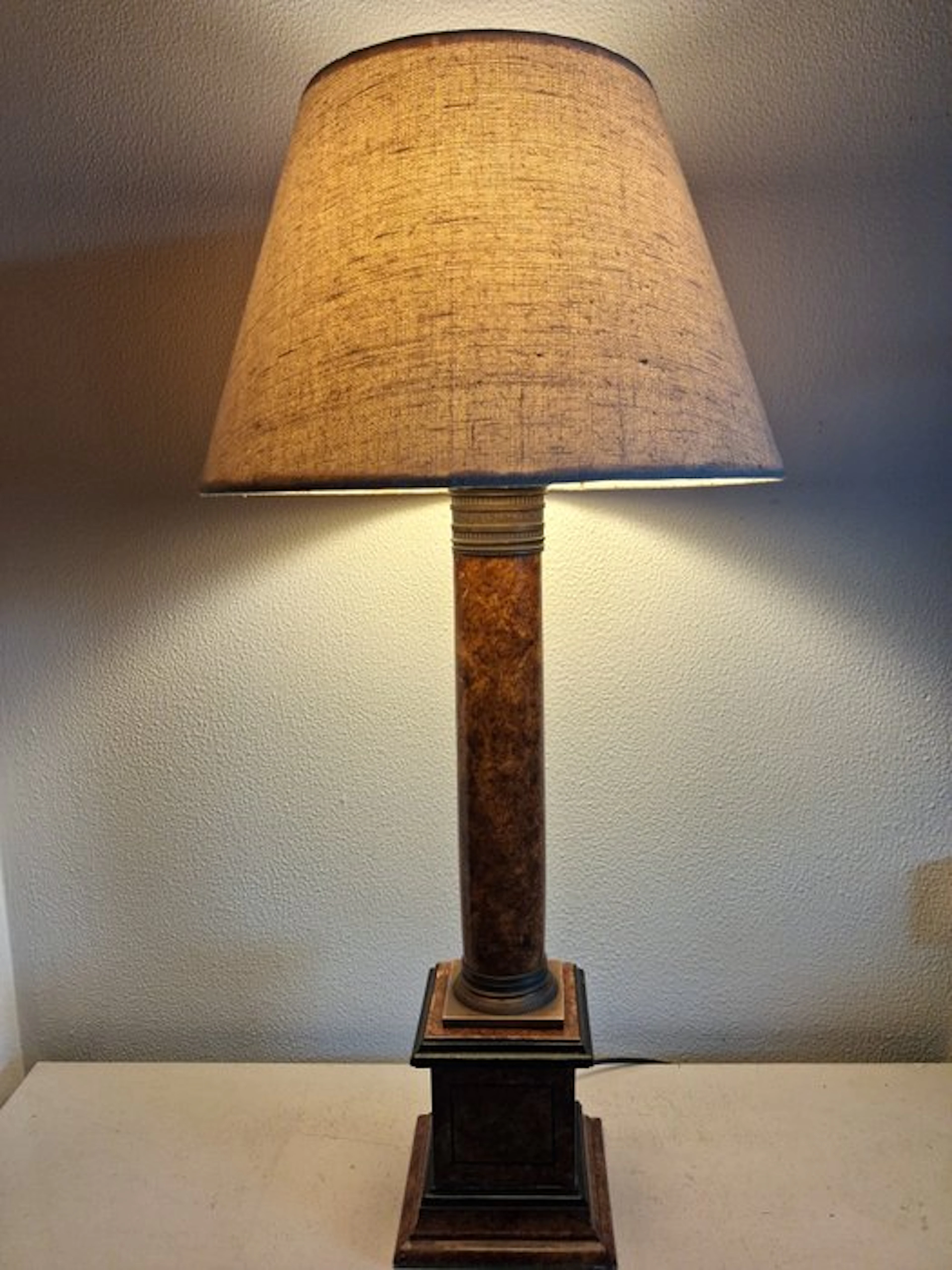 Table lamp - Cast brass - Empire-style lamp