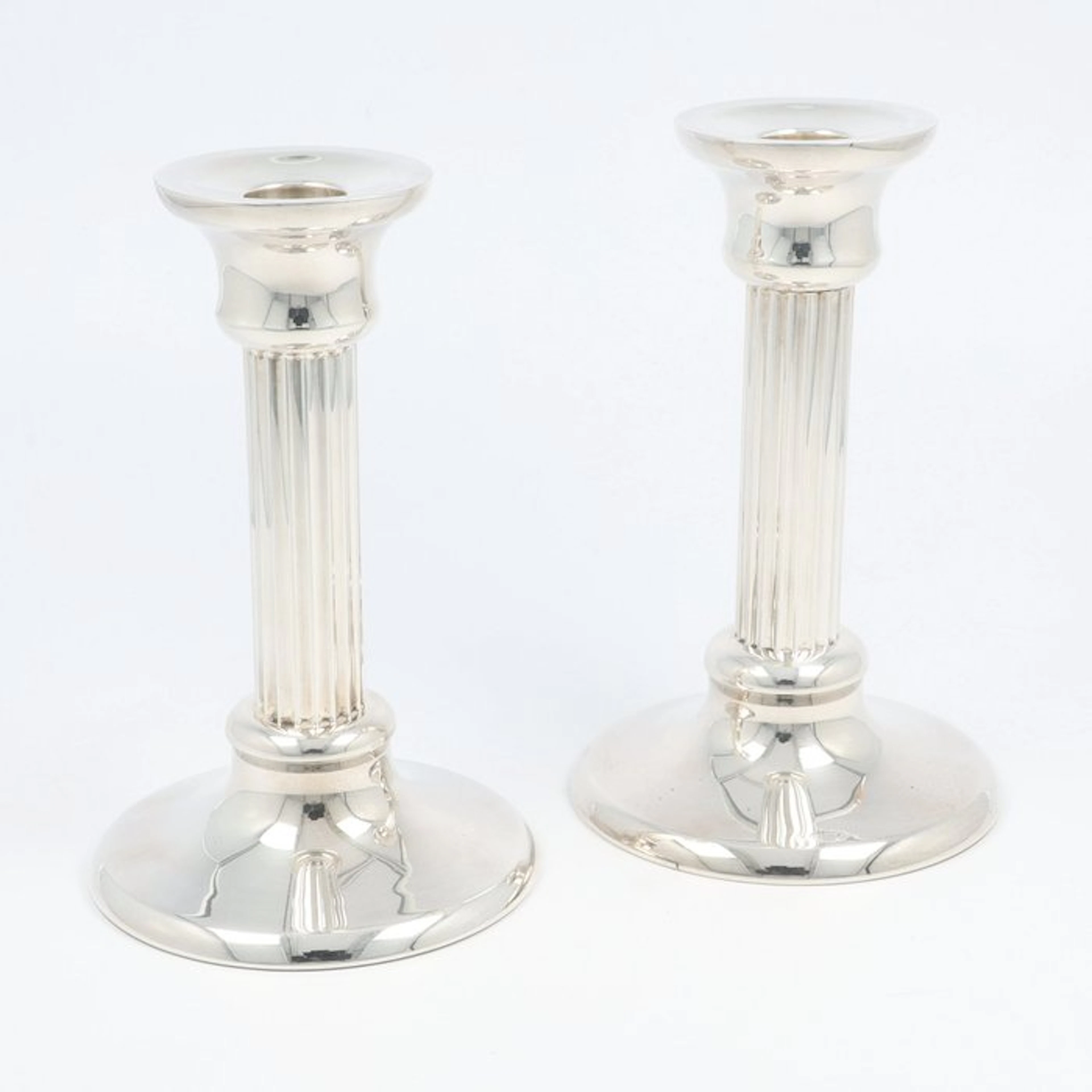 Gebrüder Deyhle. - Candleholder (2) - .925 silver