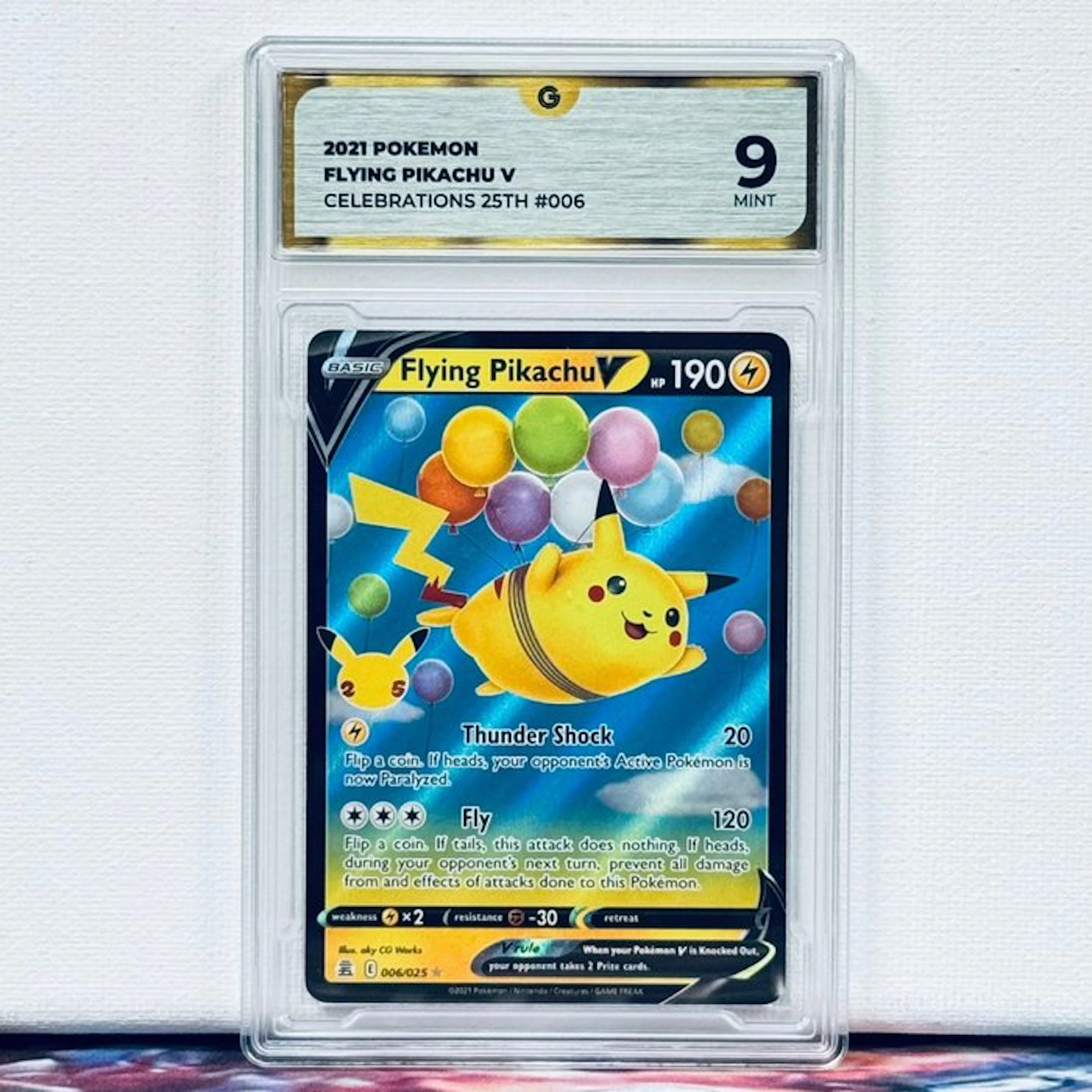 Pokémon Graded card - Flying Pikachu V #006 2021 Pokemon...
