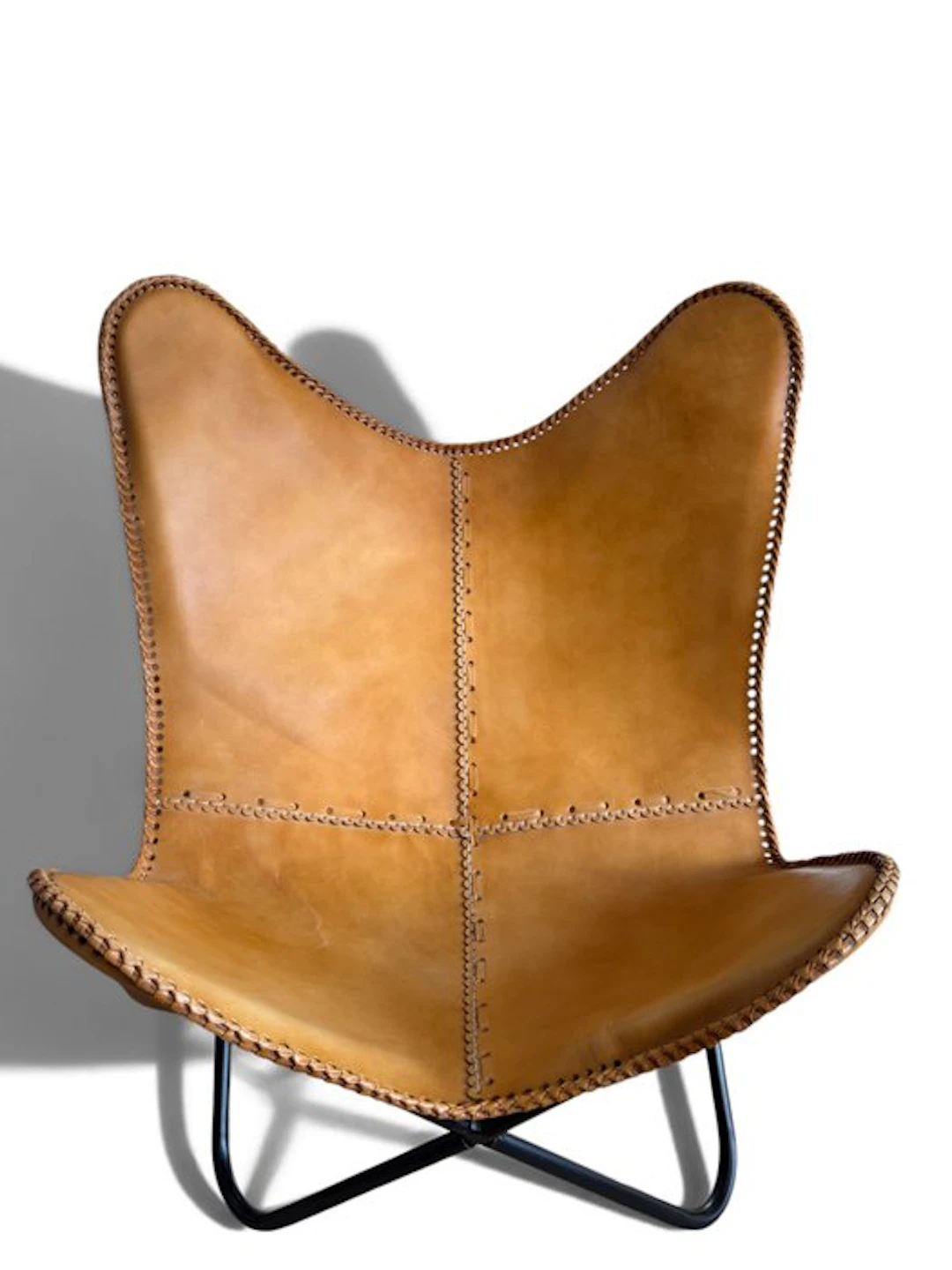Armchair - Leather, Metal - Butterfly chair - butterfly
