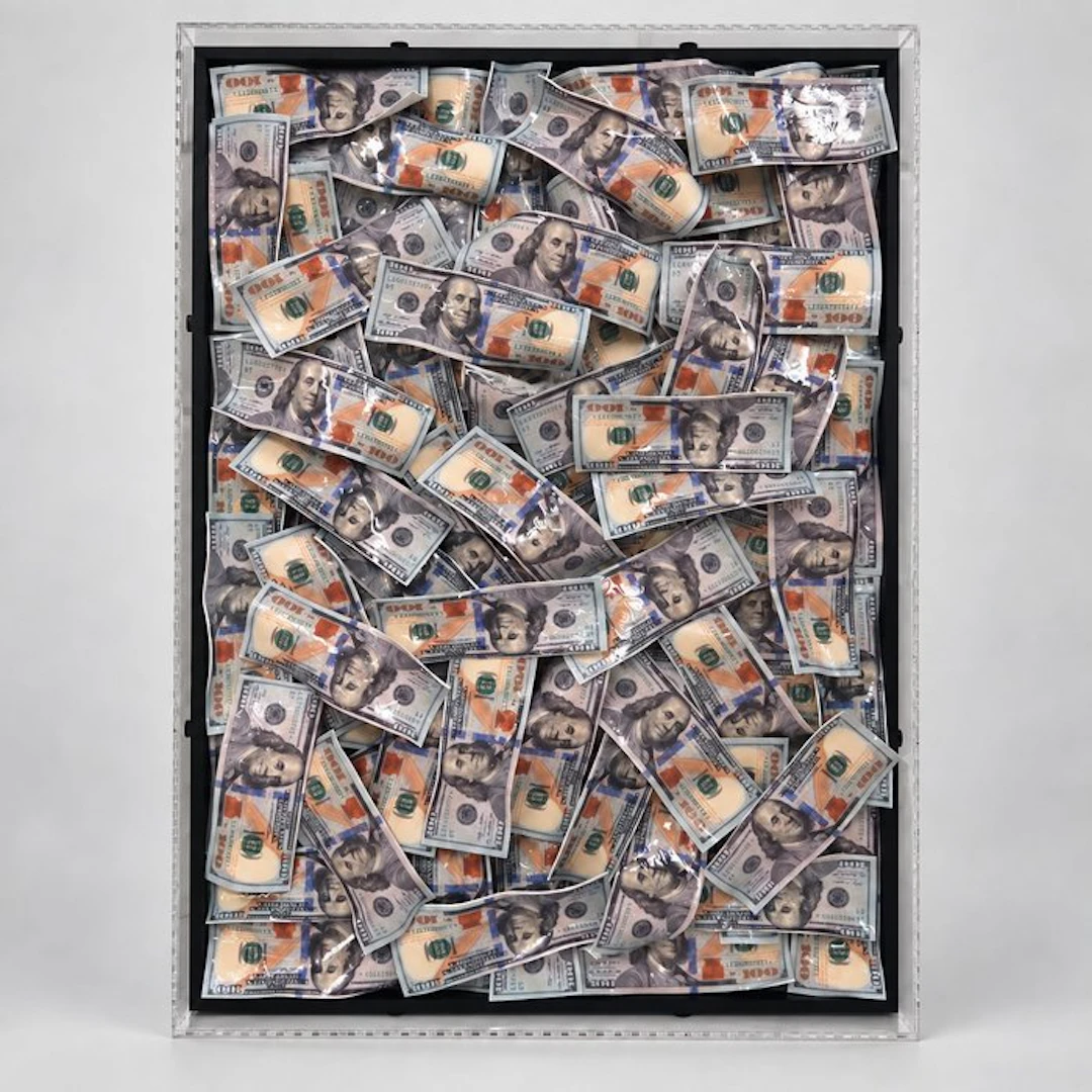 Mike Blackarts - Luxury Acrylic Box Filled with 100 Dollar Bills