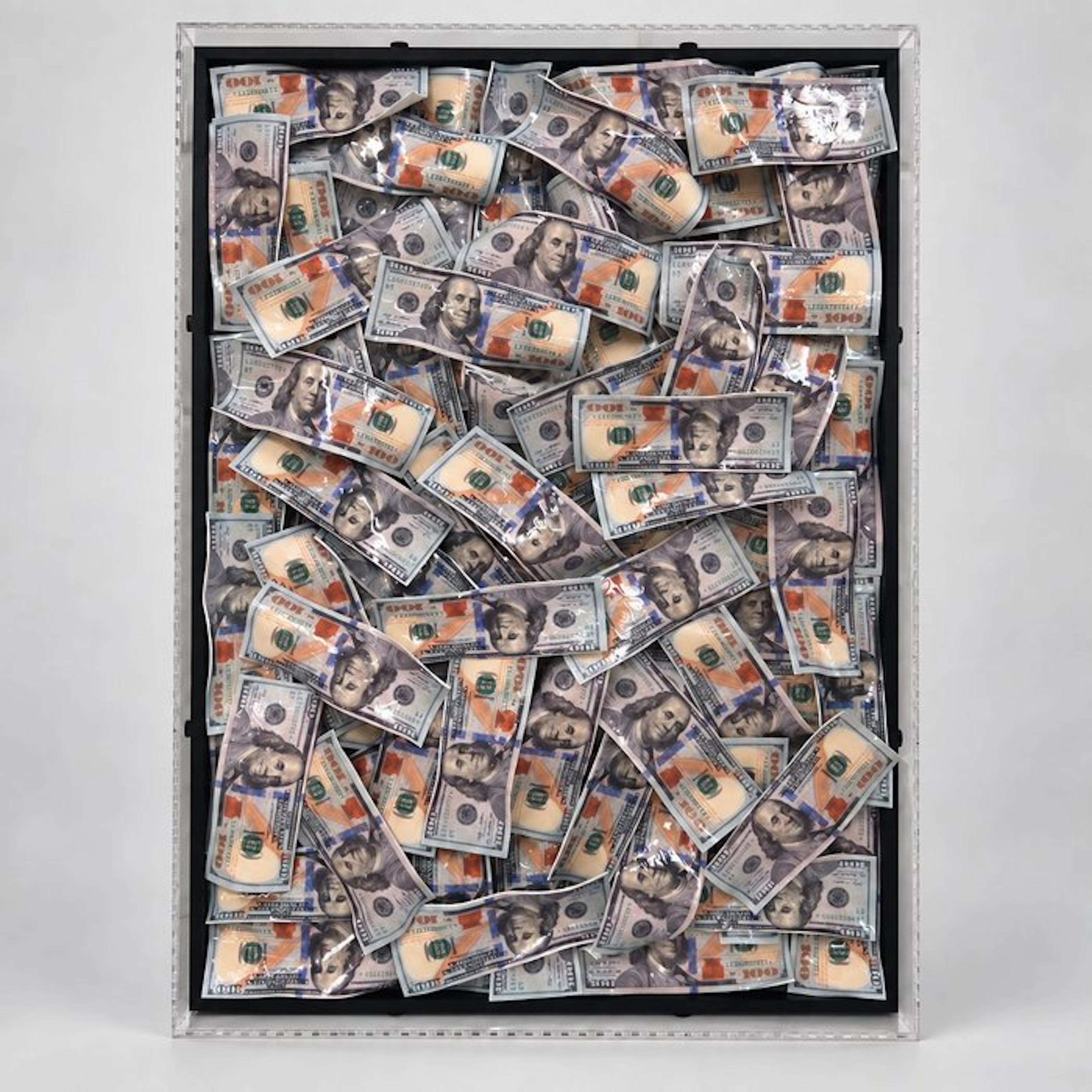 Mike Blackarts - Luxury Acrylic Box Filled with 100 Dollar Bills