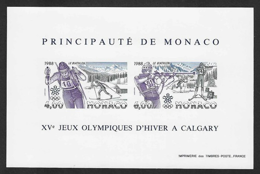 Monaco 1988 - Winter Olympics - non-serrated - new**...