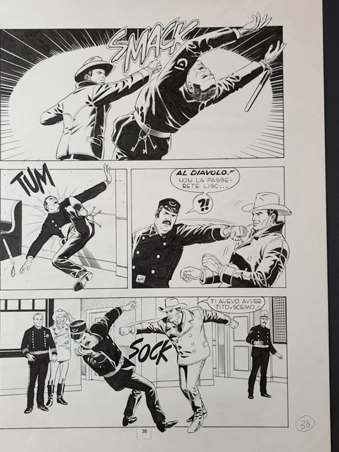 Civitelli, Fabio - 1 Original page - Tex: Dritto nel Porto - 1995
