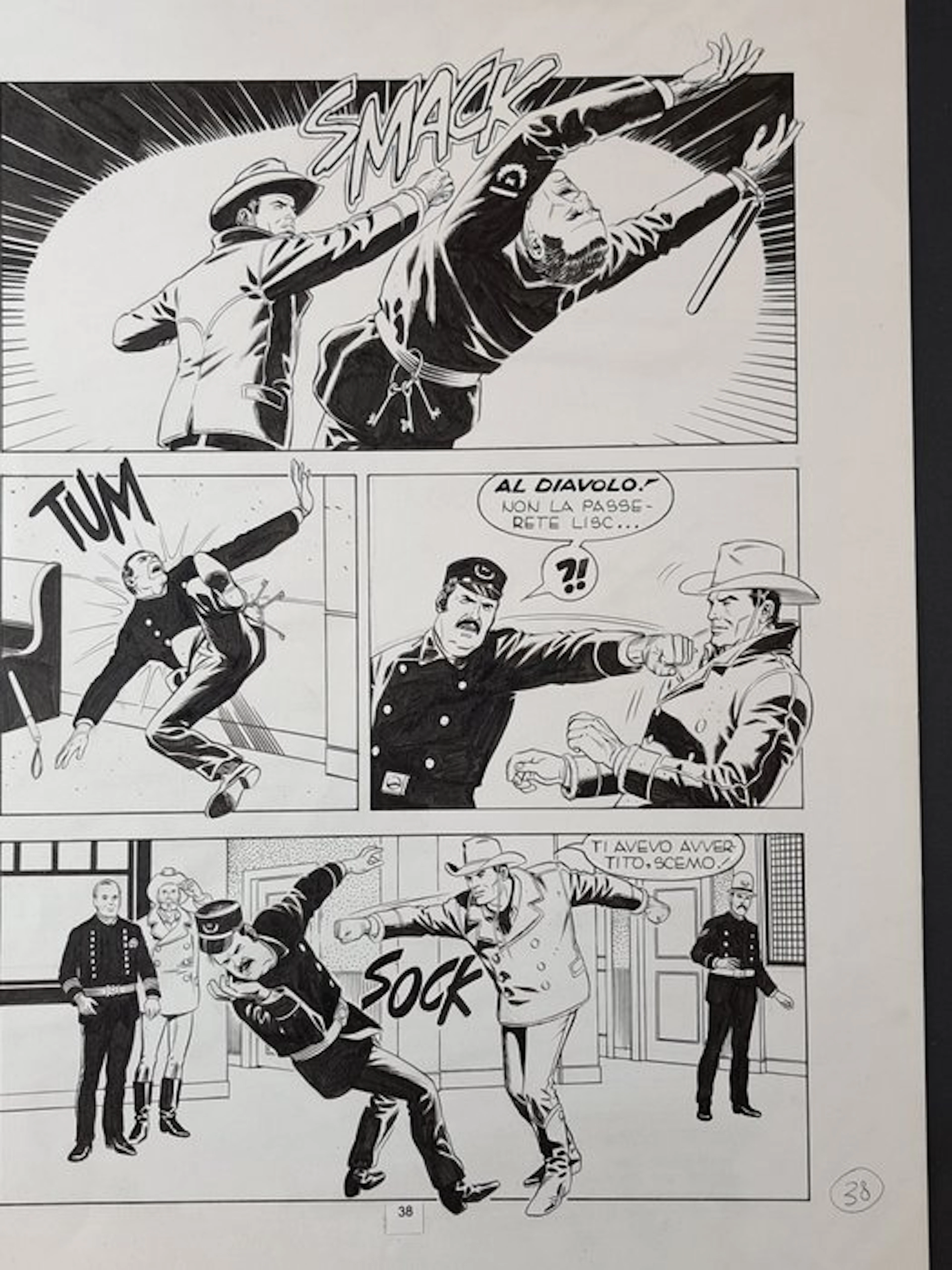 Civitelli, Fabio - 1 Original page - Tex: Dritto nel Porto - 1995
