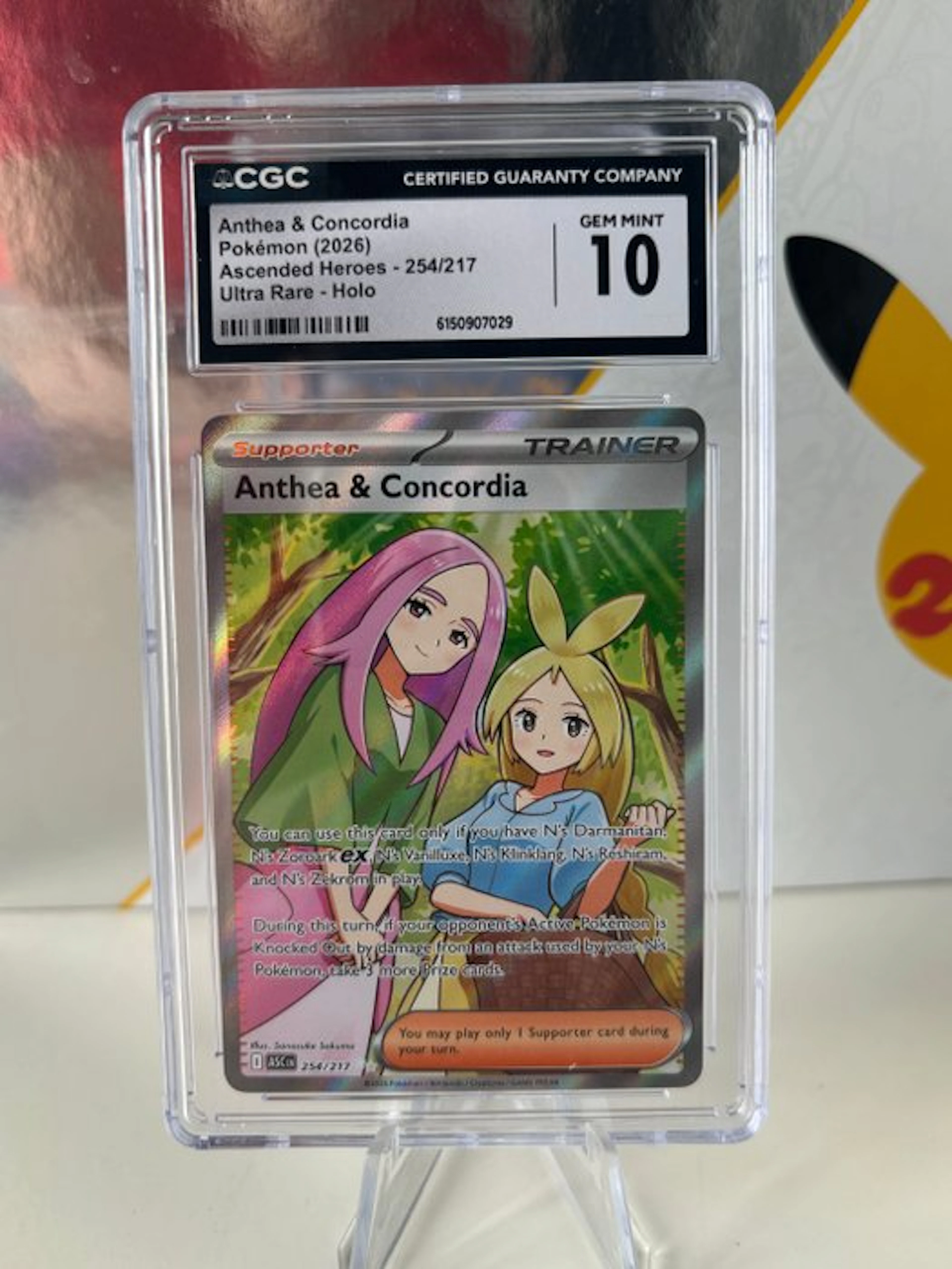 Pokémon - 1 Graded card - Anthea & Concordia 254/217 Full art