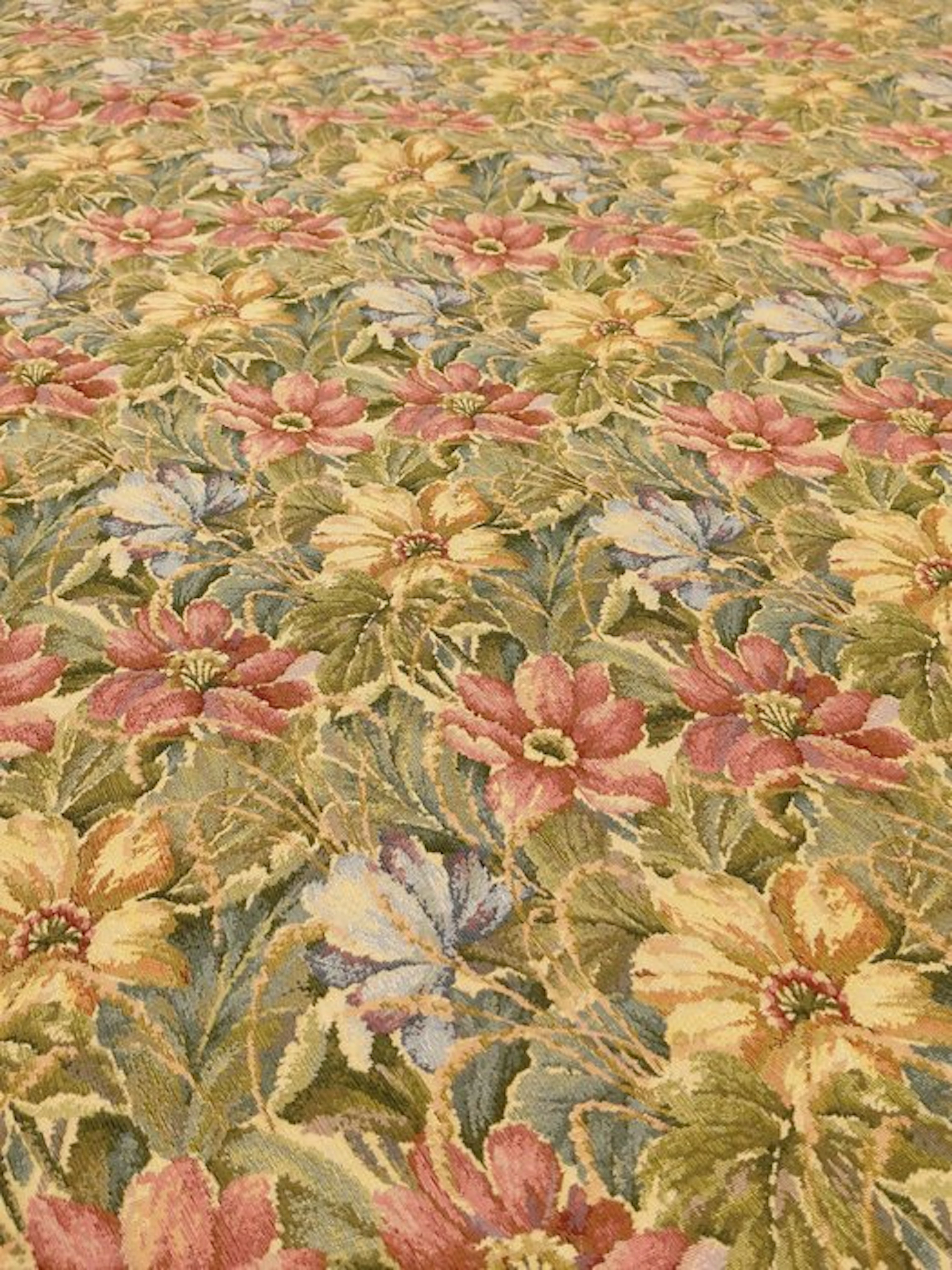 Tessuto gobelin floreale anni Settanta – storico Molteni...