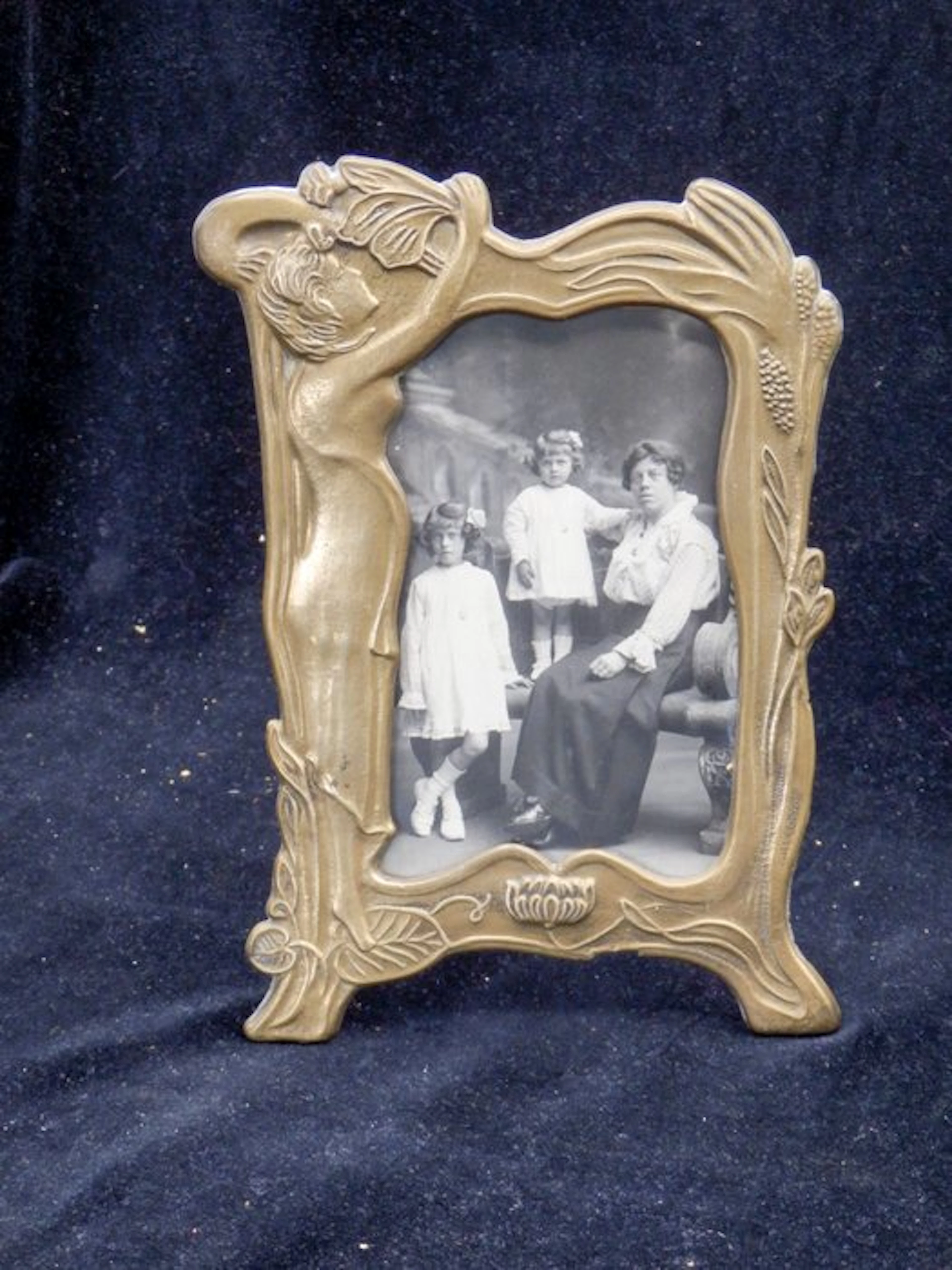 Art nouveau messing fotolijstje - XL - Picture frame - Glass