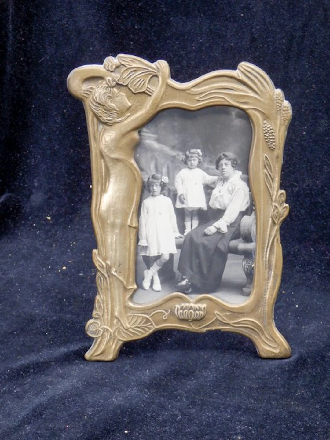 Art nouveau messing fotolijstje - XL - Picture frame - Glass