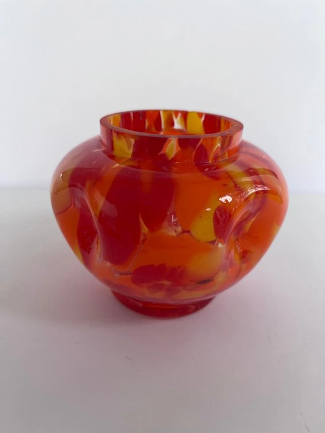 Franz Welz - Boheems glas Art Deco - Vase - flower vase - Spatter glass