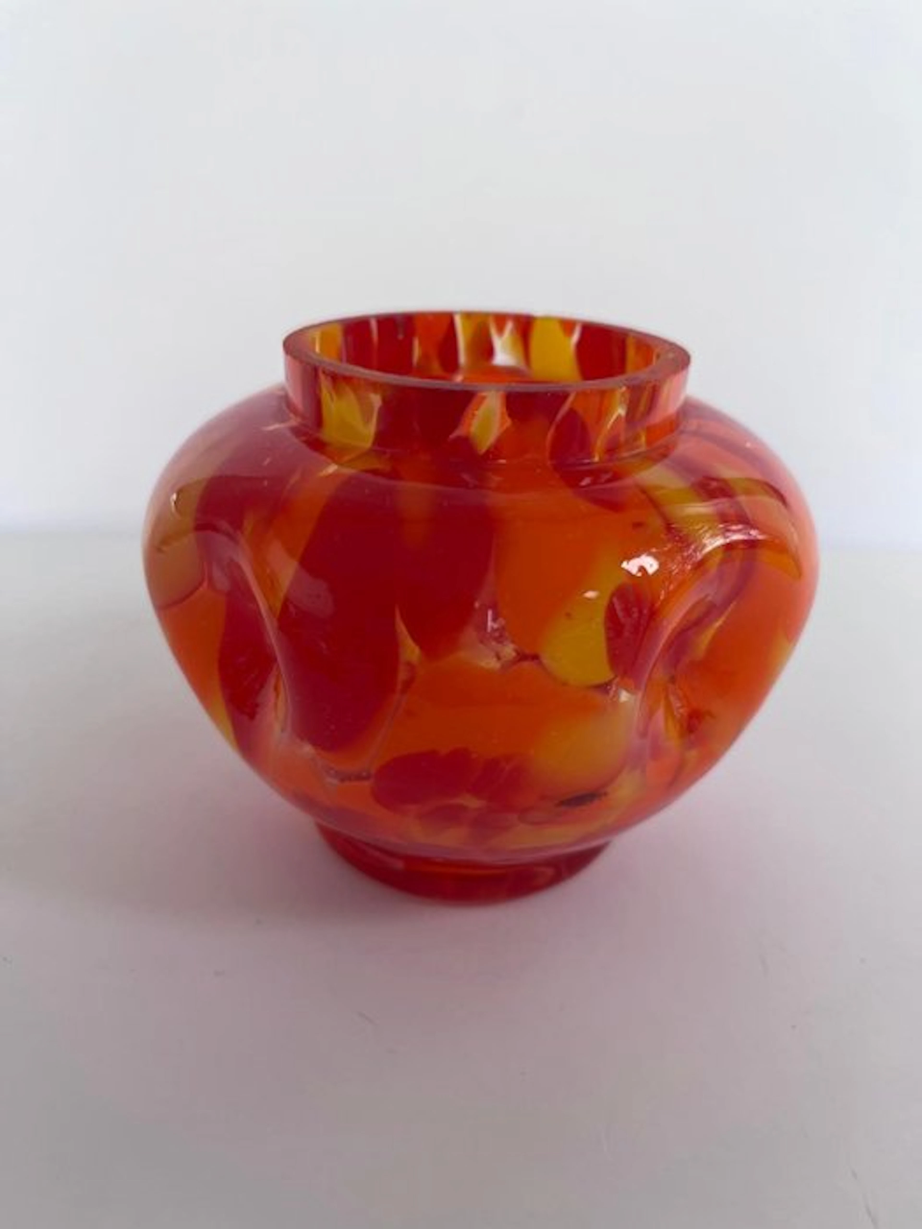 Franz Welz - Boheems glas Art Deco - Vase - flower vase - Spatter glass