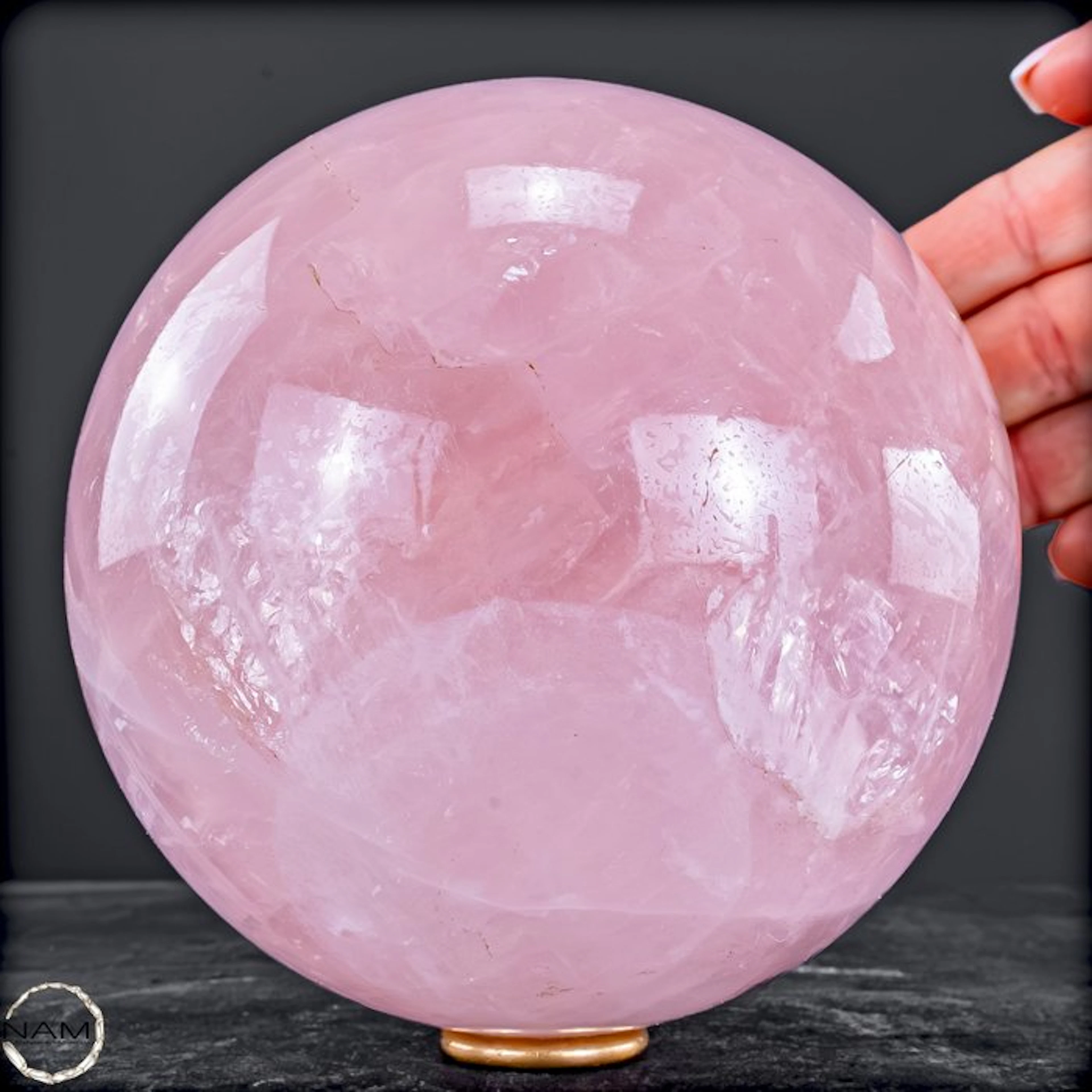 Natural rose quartz sphere from Brazil- 2884.48 g