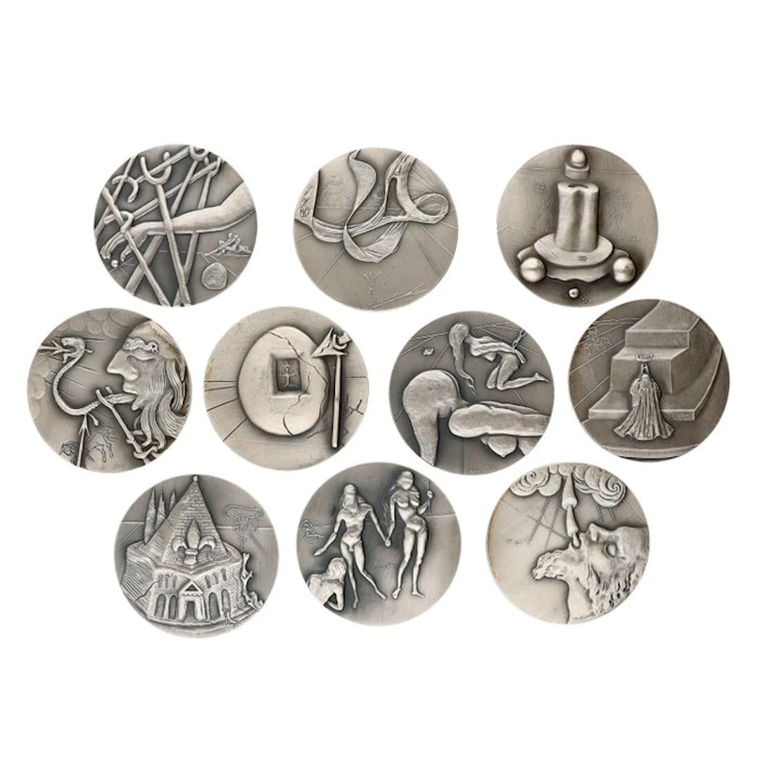 Germany. Silver medal 1975 - "Die Zehn Gebote - Salvador Dali" (10 stuks)