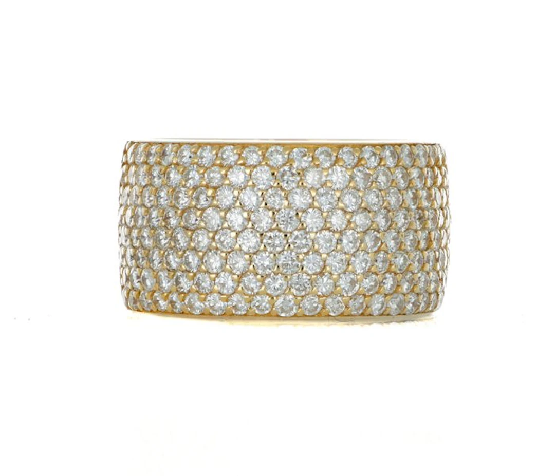 No reserve price - Ring - 18 kt. Yellow gold - 2.88ct. tw. Diamond (Natural)