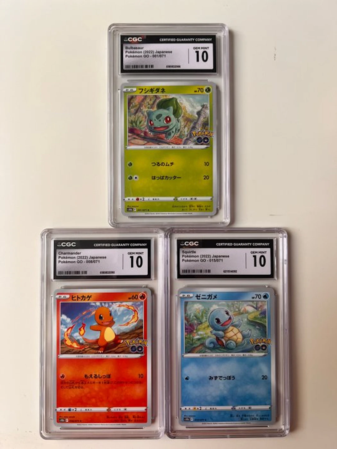 Pokémon - 3 Graded card - Bulbasaur