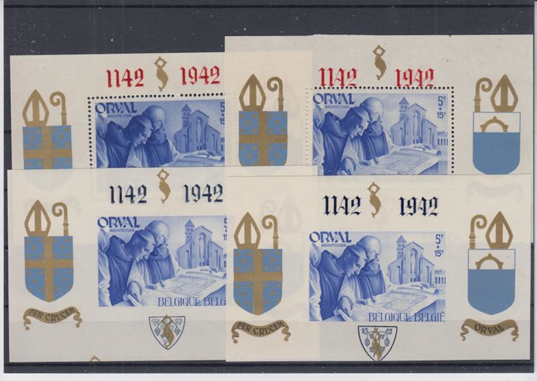 Belgium 1942 - Orval - OBP : BL 18A/21A ongenummerd