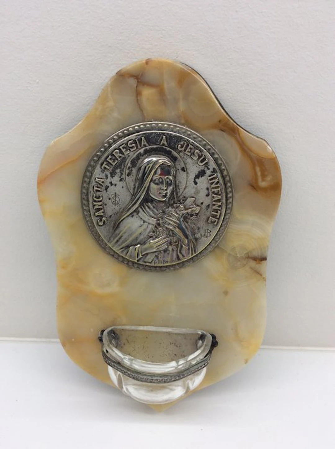 Holy water font - 1920-1930 - Art DECO - onyx and glass