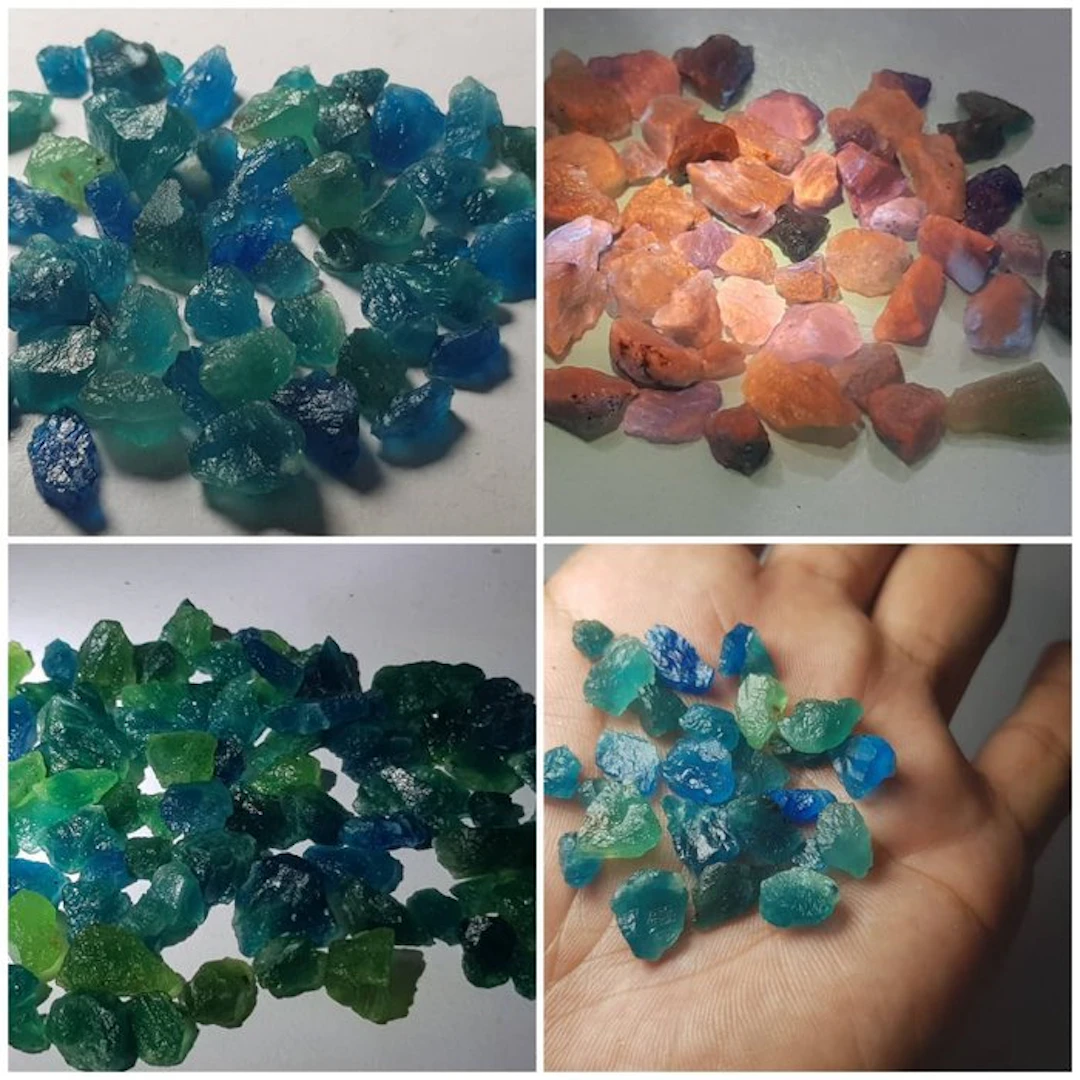 Top Class Facet Quality Rare Florescent Hauynite Under UV light Rough- 62 g