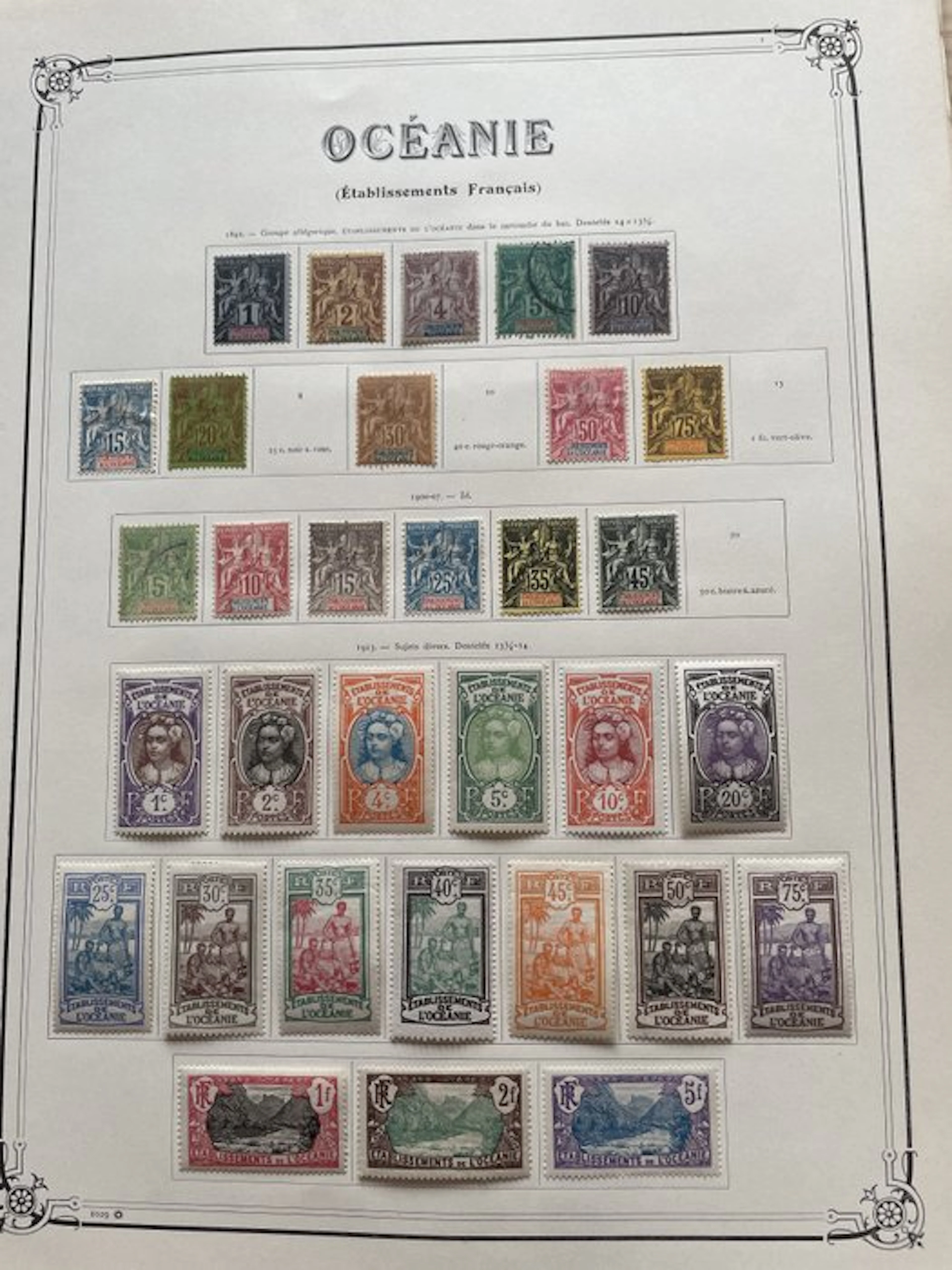French Oceania - superbe collection de timbres