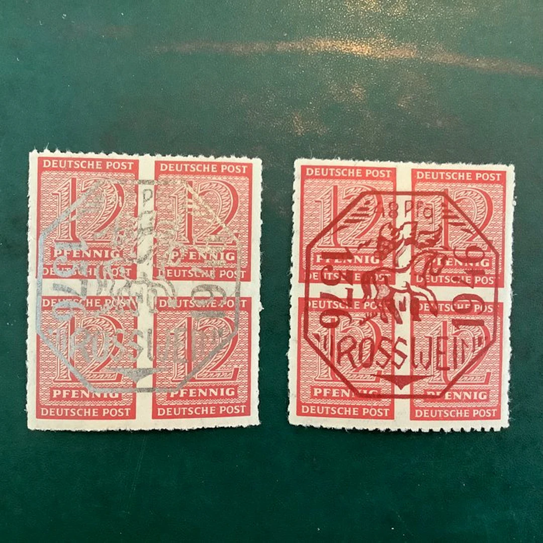 Germany - Local postal areas 1945 - RoBwein: full area - MH/MNH - Michel 1/3