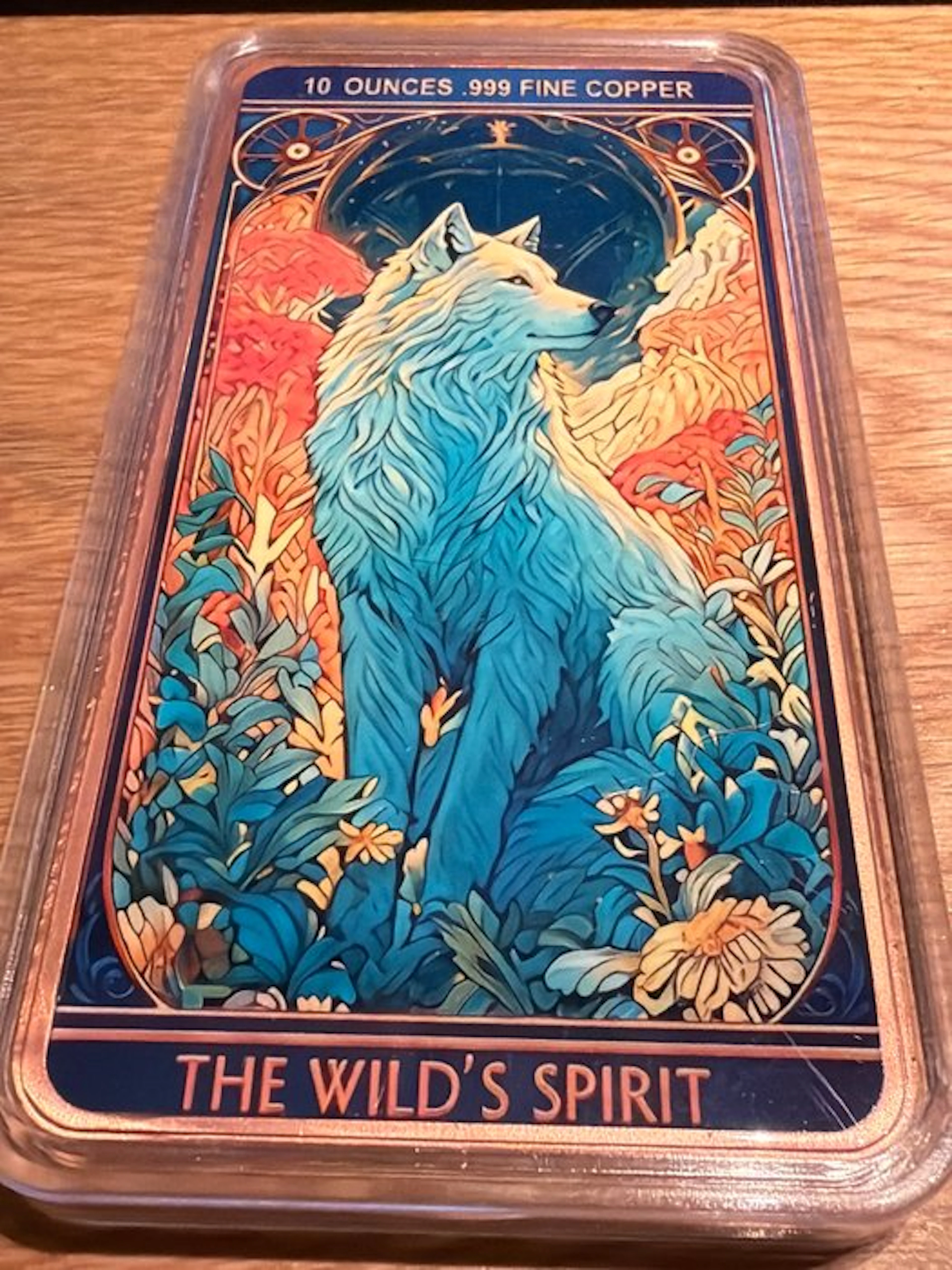World. 10 oz Wild Spirit Wolf - 999 Kupfer (No reserve price)