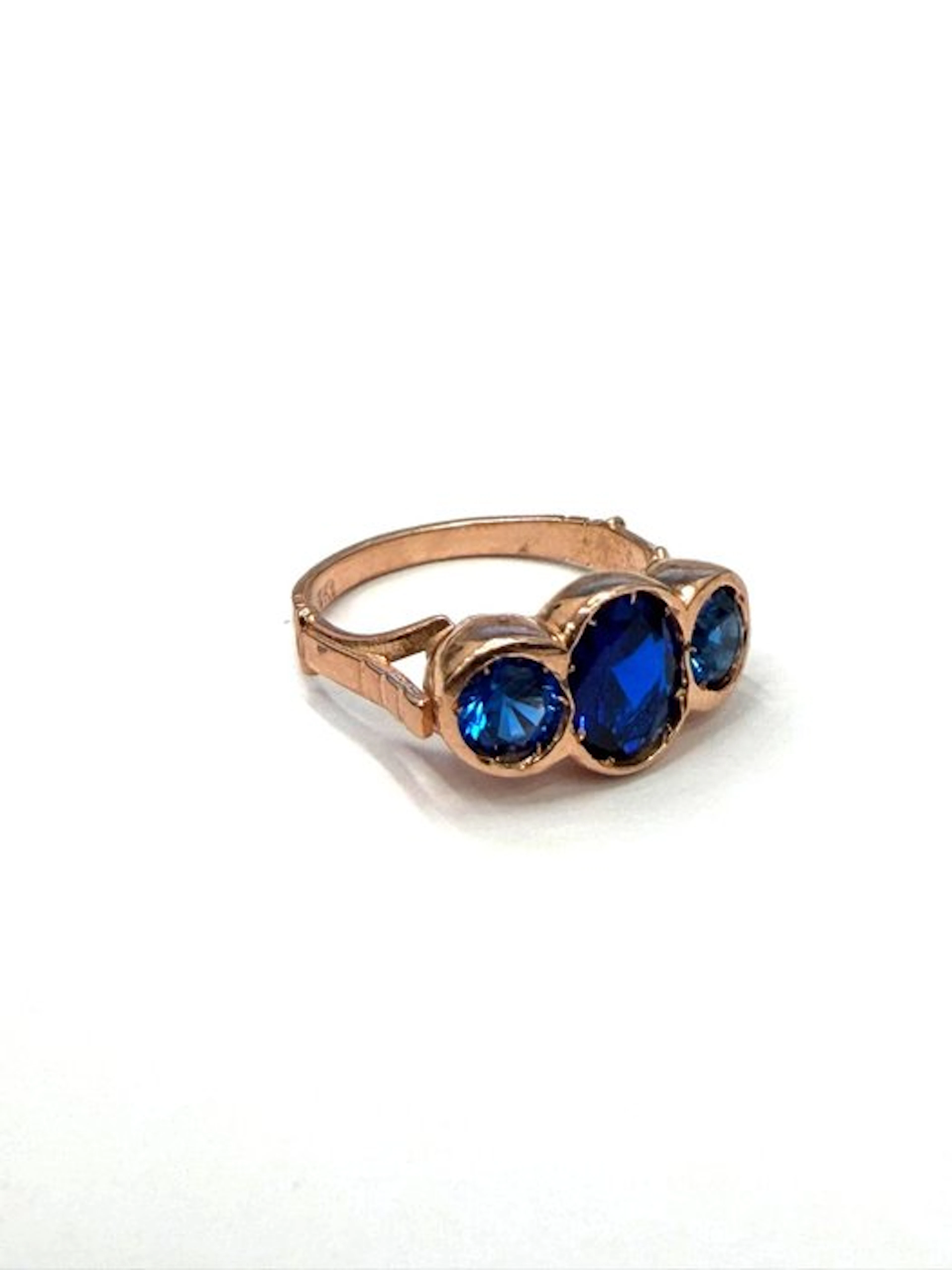 No reserve price - Ring - 9 kt. Rose gold, Silver Spinel