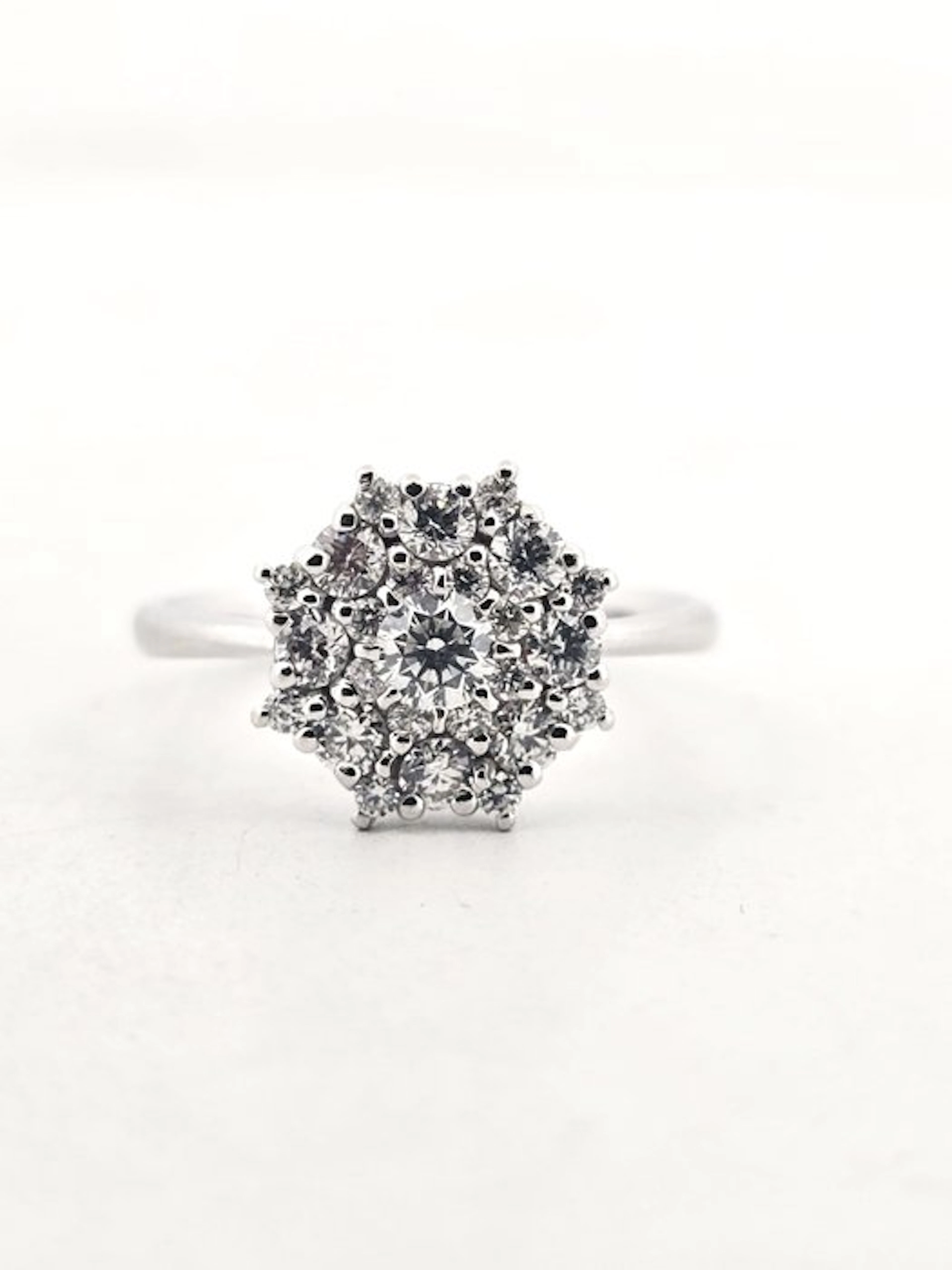 Ring - 18 kt. White gold - 0.65ct. tw. Diamond (Natural)