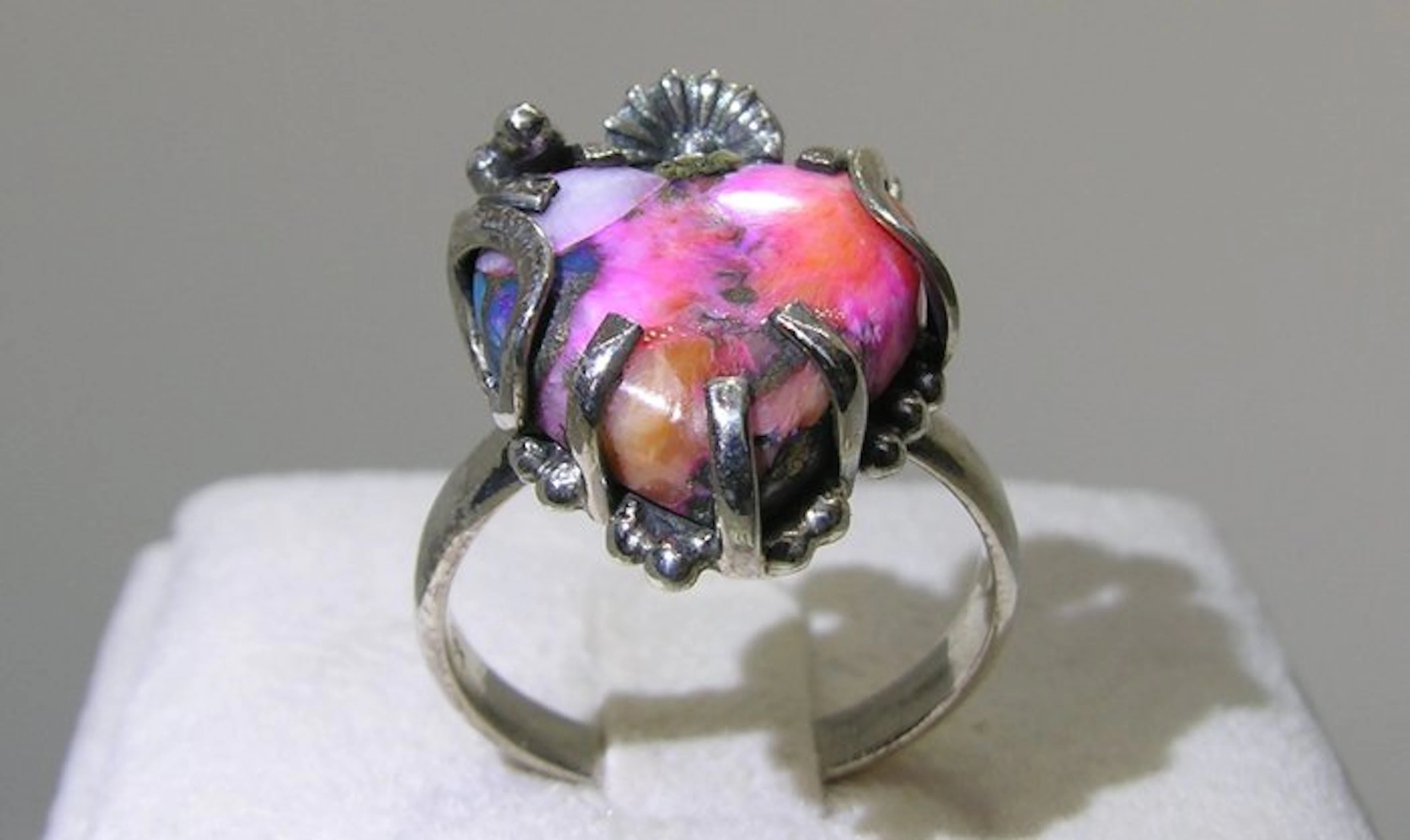Turquoise Ring - Height: 25.7 mm - Width: 20.4 mm- 5.07 g - (1)