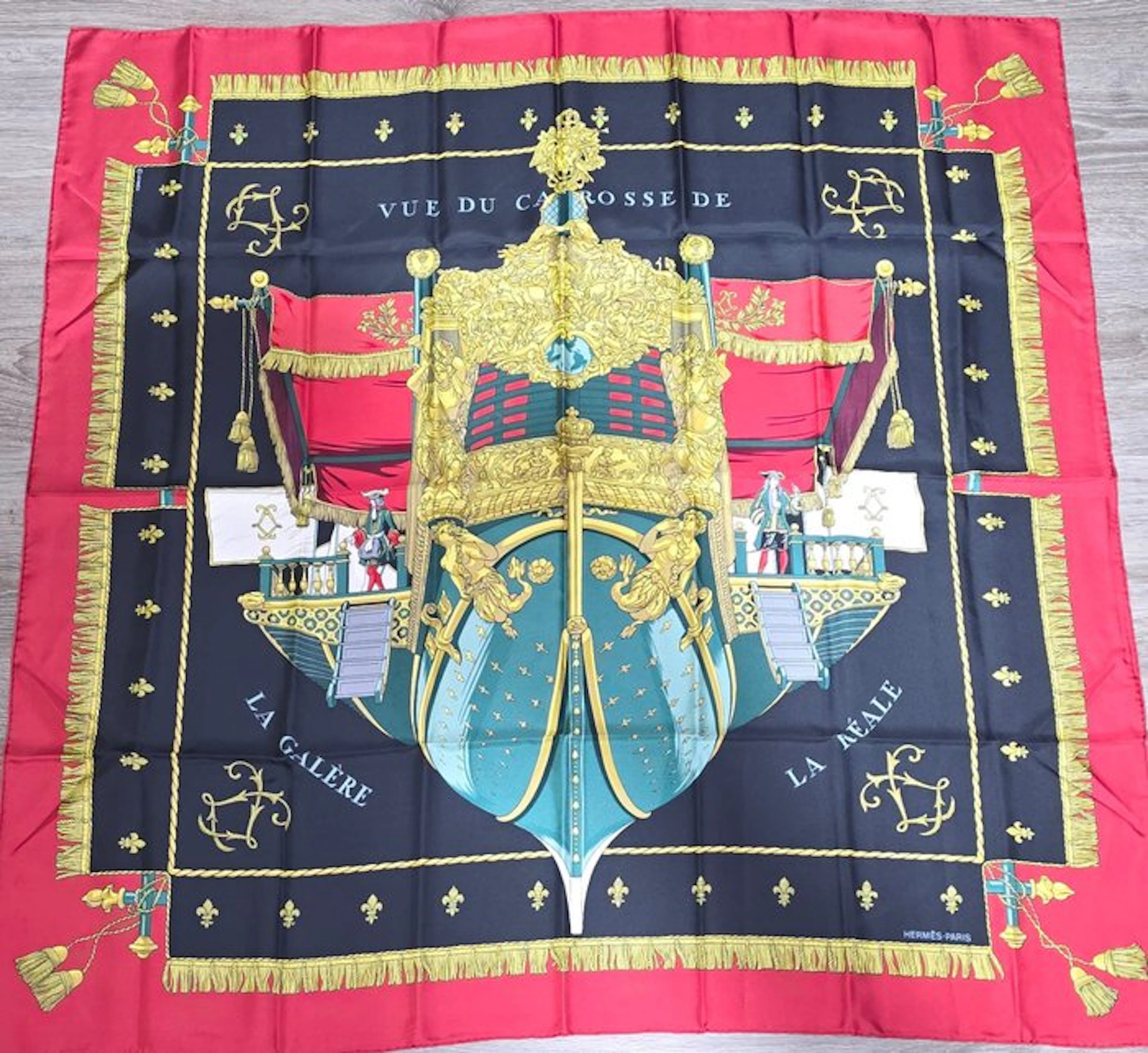 Hermès - Vue du Carrosse de la Galère - Foulard